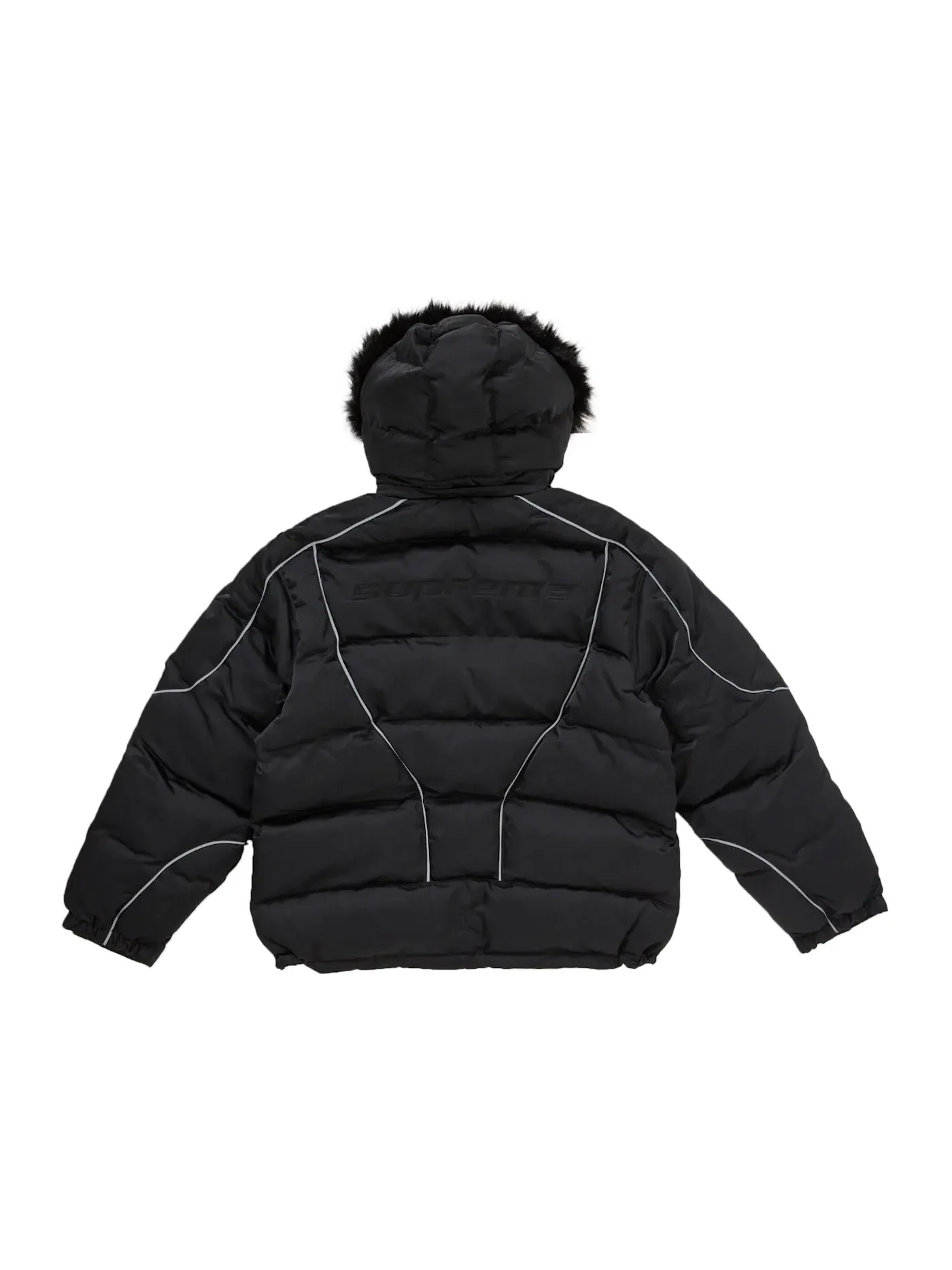 Мужская куртка-пуховик с принтом Supreme Jordan Jacket Black — изображение 5 из 5, черный