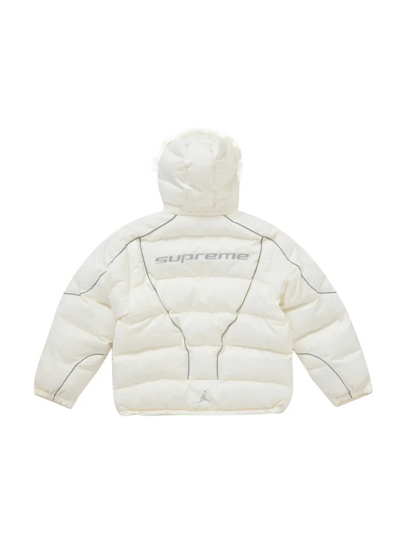 Мужская куртка-пуховик Supreme Jordan Puffer Jacket — изображение 5 из 5, белый
