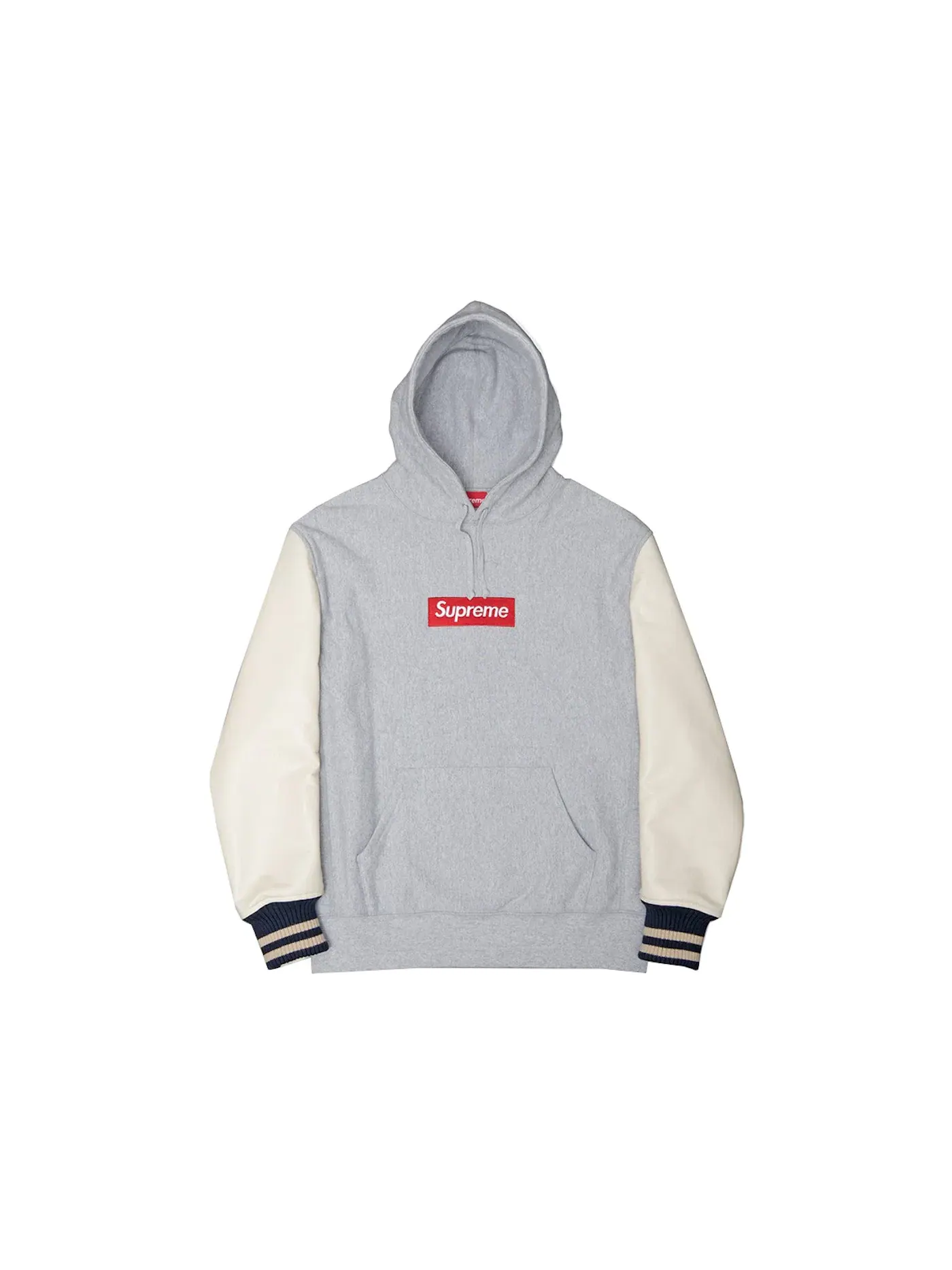 Мужская худи с принтом Junya Watanabe CdG Man Customized Box Logo Supreme — изображение 1 из 4, серый