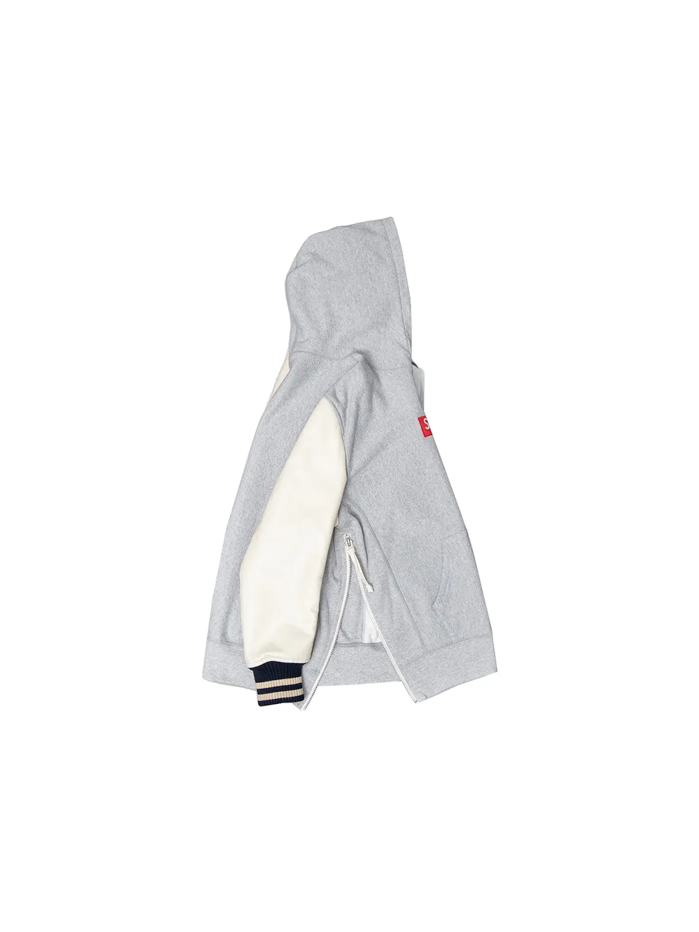 Мужская худи с принтом Junya Watanabe CdG Man Customized Box Logo Supreme — изображение 2 из 4, серый