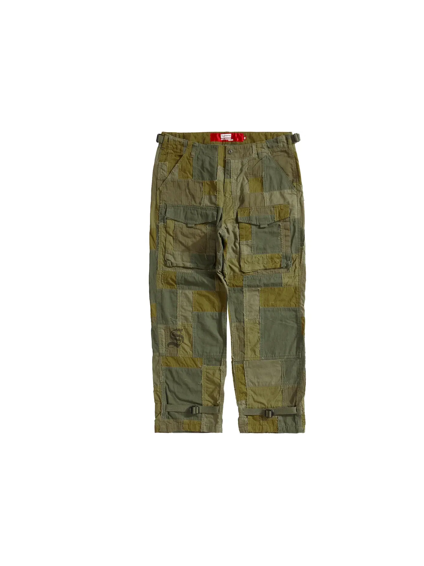 Мужские брюки-карго с пэчворком Pant Supreme — изображение 2 из 2, оливковый
