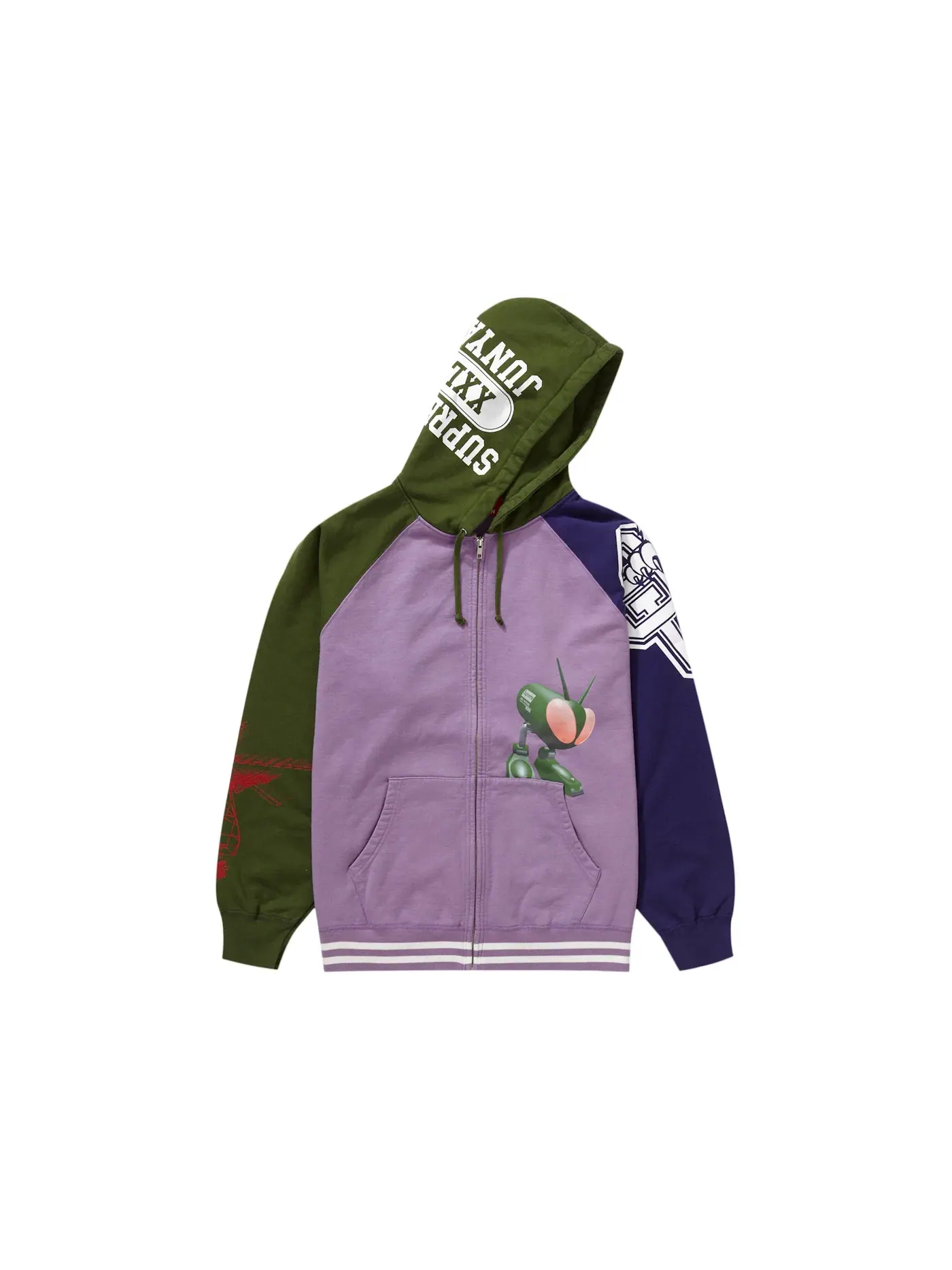 Мужская худи с ZIP-застежкой JUNYA WATANABE CDG MAN Supreme — изображение 2 из 3, фиолетовый