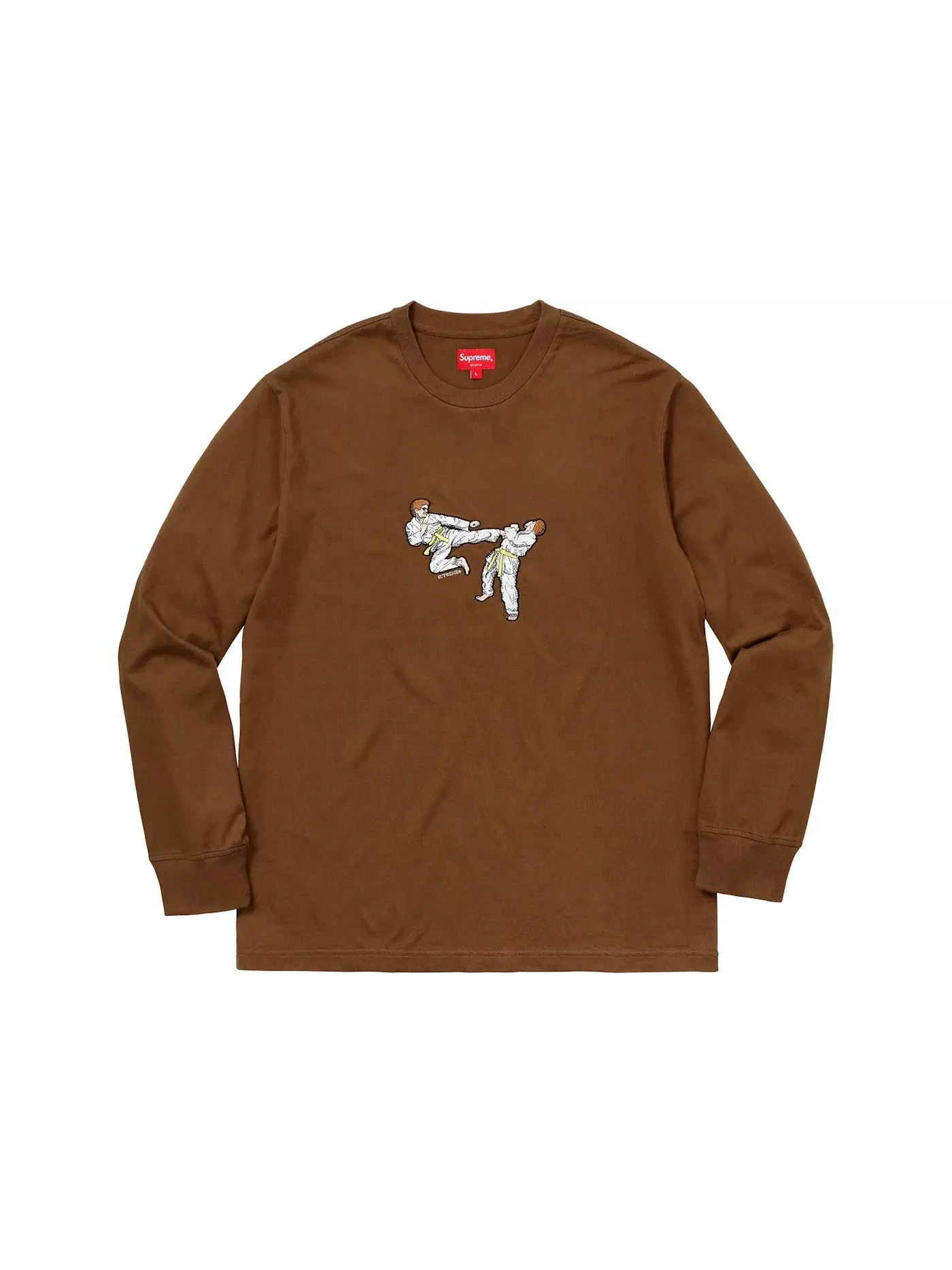 Мужская футболка с принтом Supreme Tee — изображение 1 из 1, коричневый