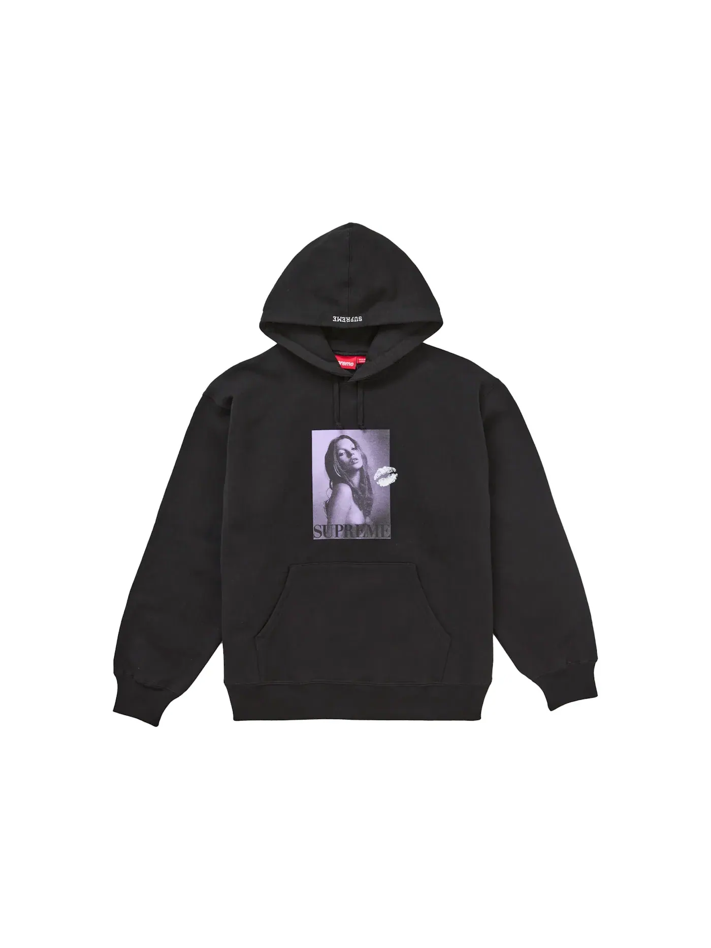 Мужской худи с принтом Supreme Kate Moss Hooded Sweatshirt — изображение 1 из 1, черный