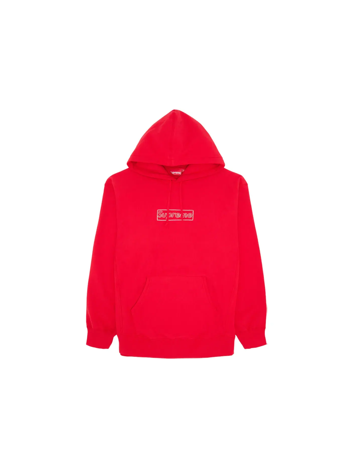 Мужская худи с принтом Supreme KAWS Chalk Logo — изображение 1 из 1, красный