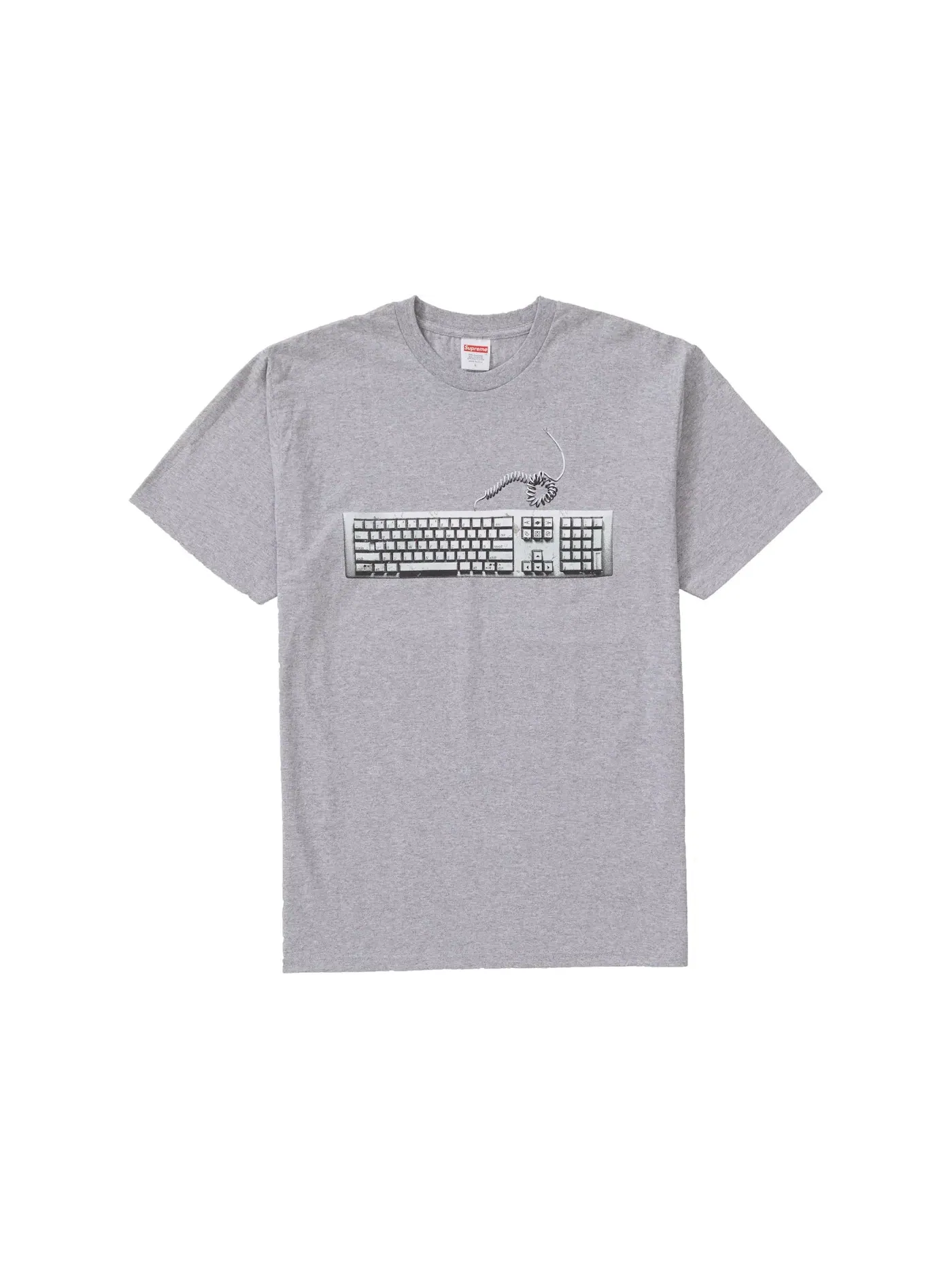 Мужская футболка с принтом Keyboard Tee Supreme — изображение 1 из 1, серый