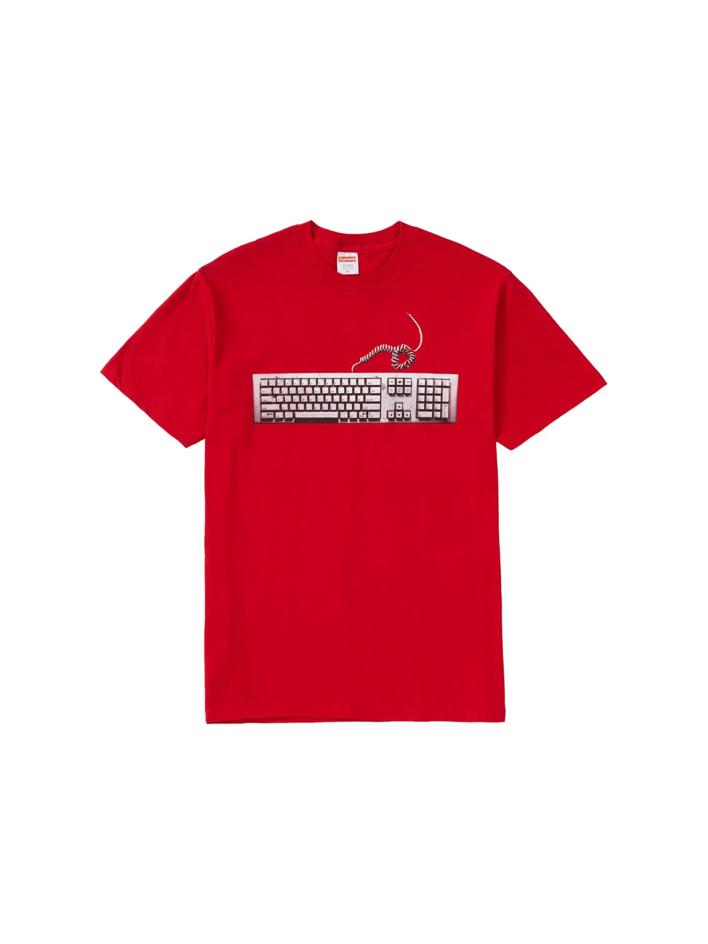 Мужская футболка с принтом Keyboard Tee Supreme — изображение 1 из 1, красный