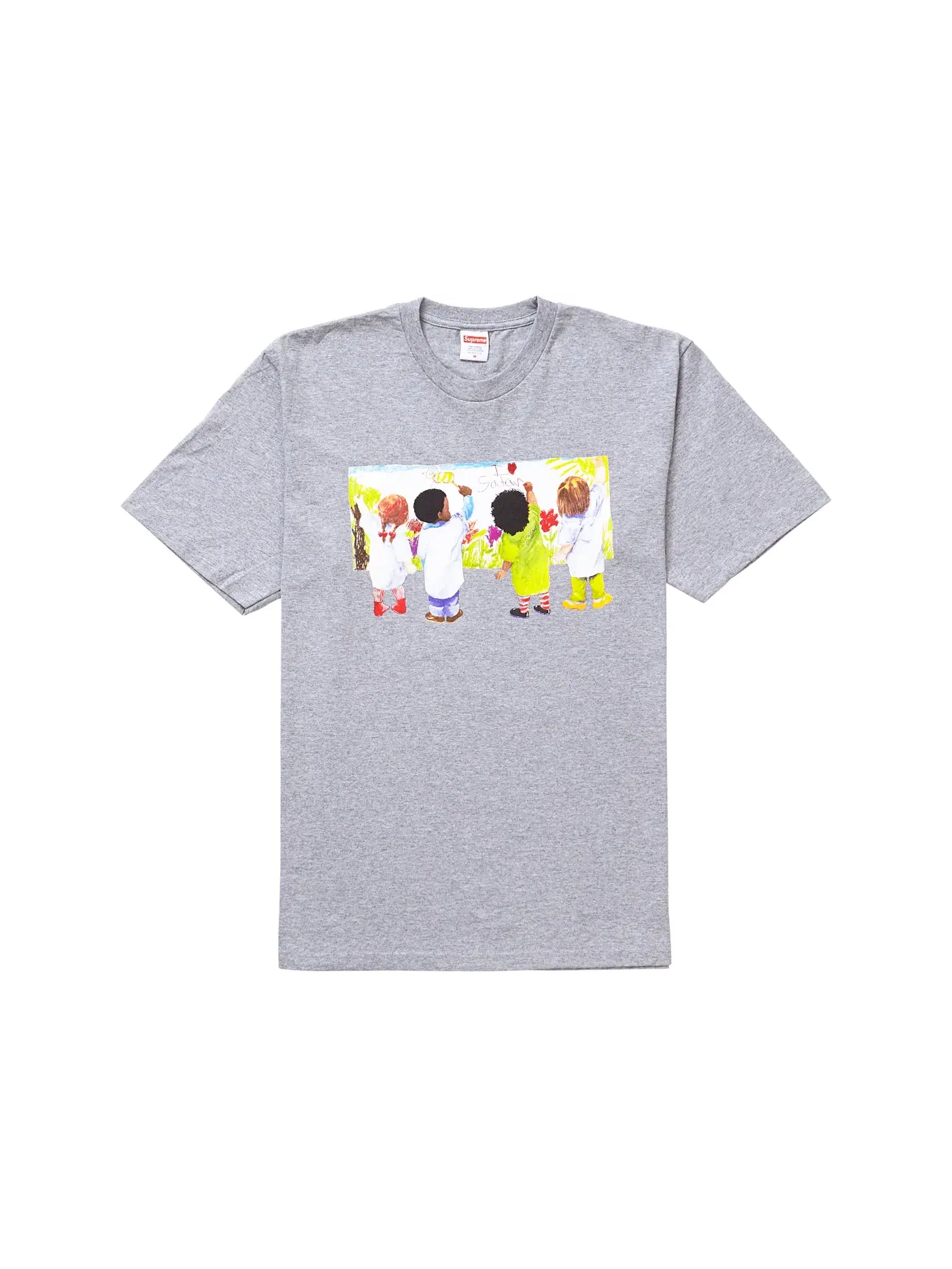 Детская футболка с принтом Supreme Tee — изображение 1 из 1, серый
