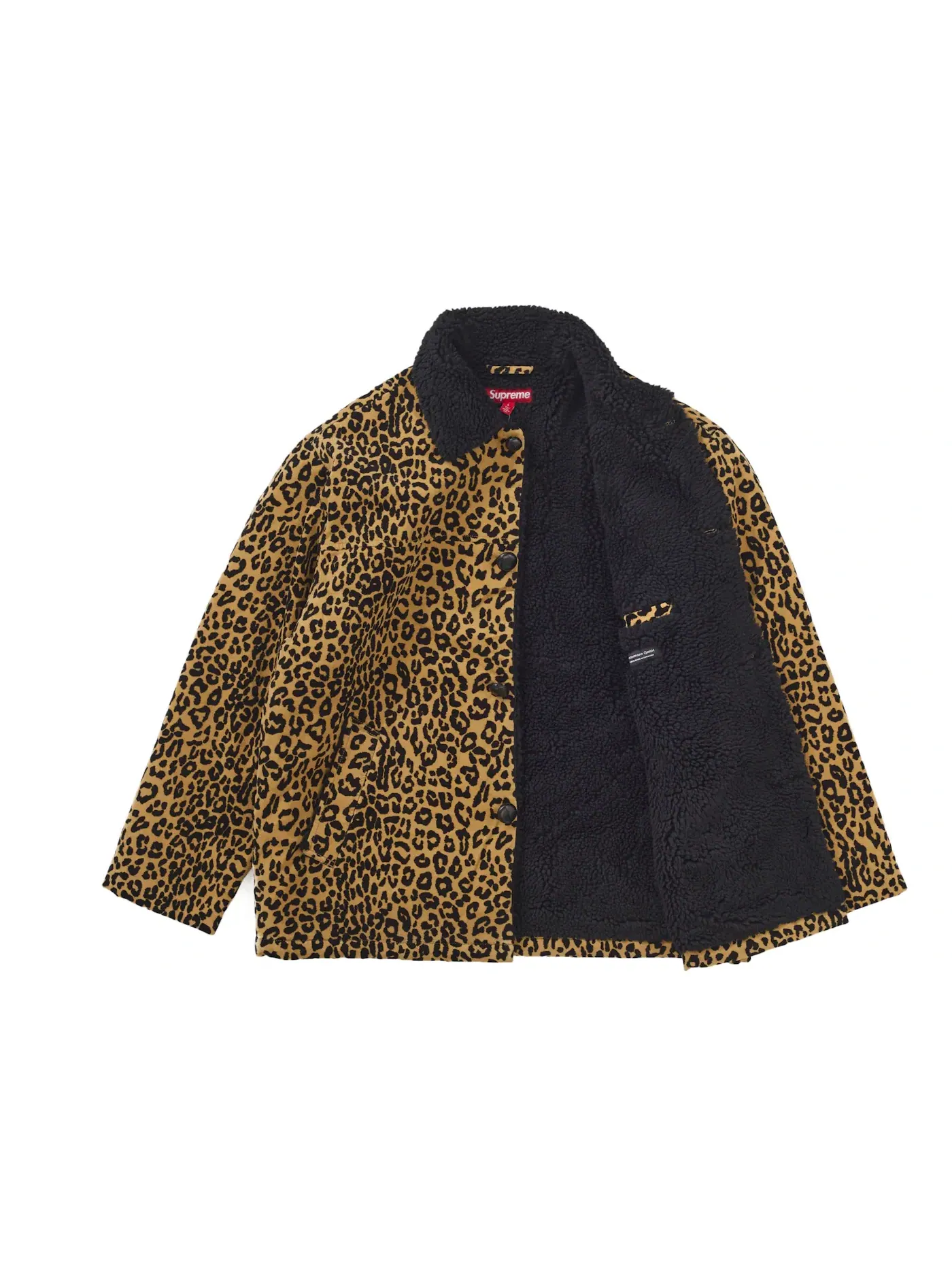 Мужское пальто из вельвета Leopard Supreme — изображение 2 из 3, леопардовый