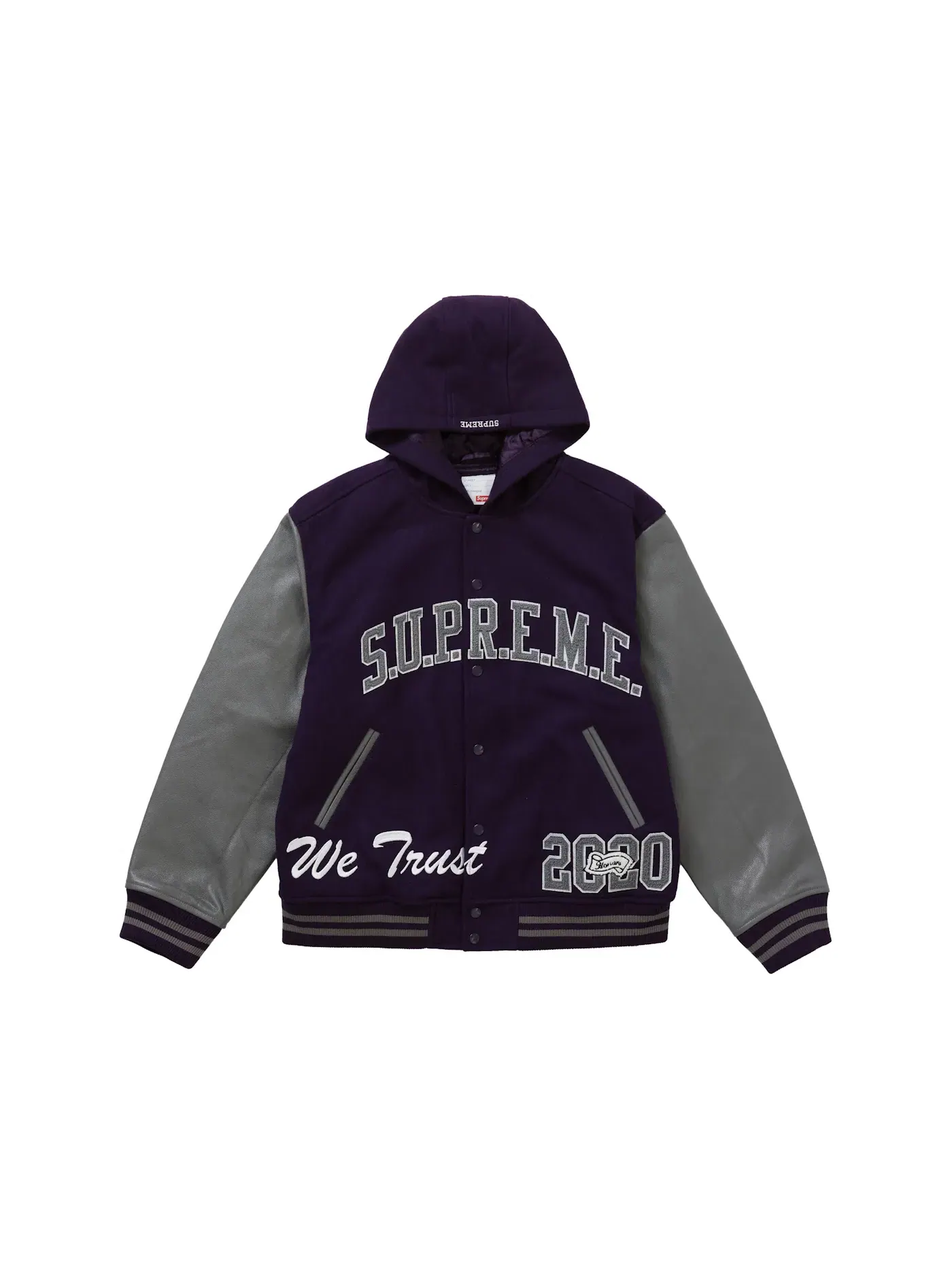 Мужская куртка-бомбер с капюшоном Varsity Jacket Supreme — изображение 1 из 3, фиолетовый