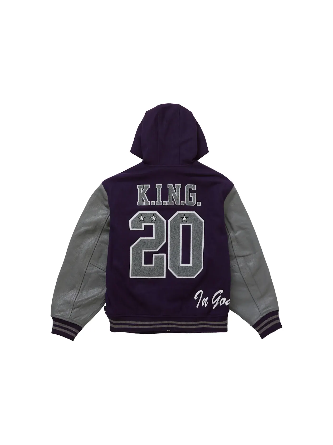 Мужская куртка-бомбер с капюшоном Varsity Jacket Supreme — изображение 3 из 3, фиолетовый