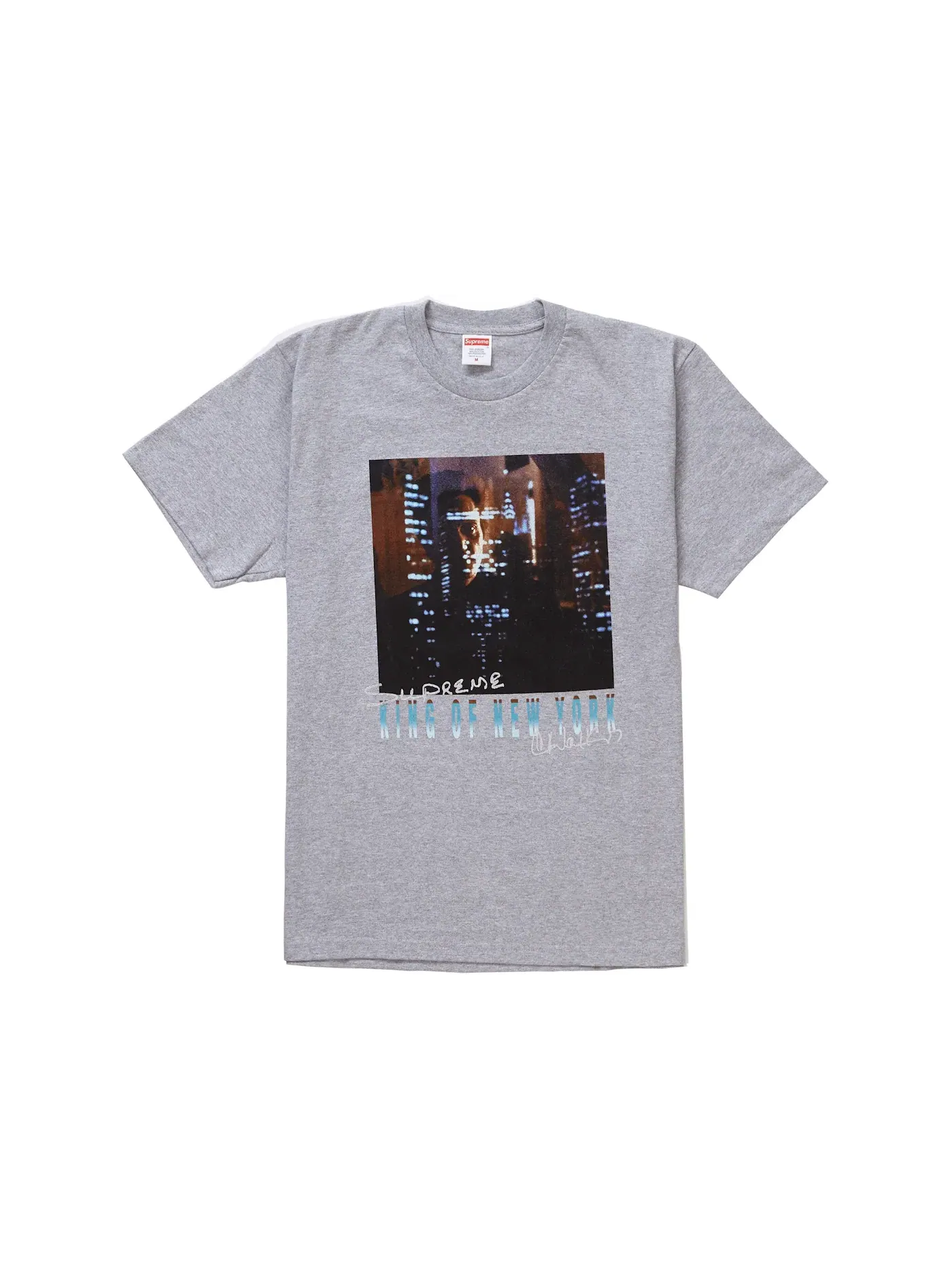 Мужская футболка с принтом King of New York Supreme — изображение 1 из 1, серый