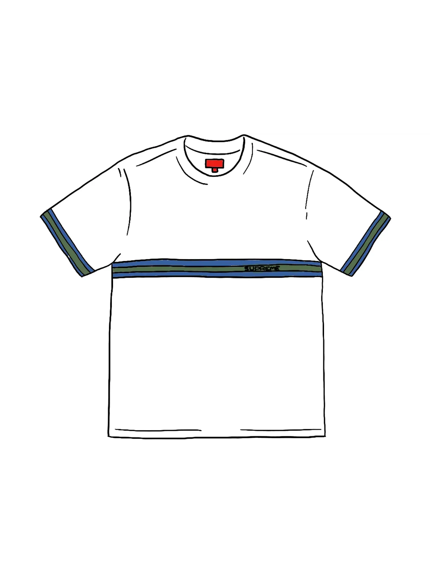 Мужская футболка с принтом Supreme S/S Top (SS20) — изображение 1 из 1, белый