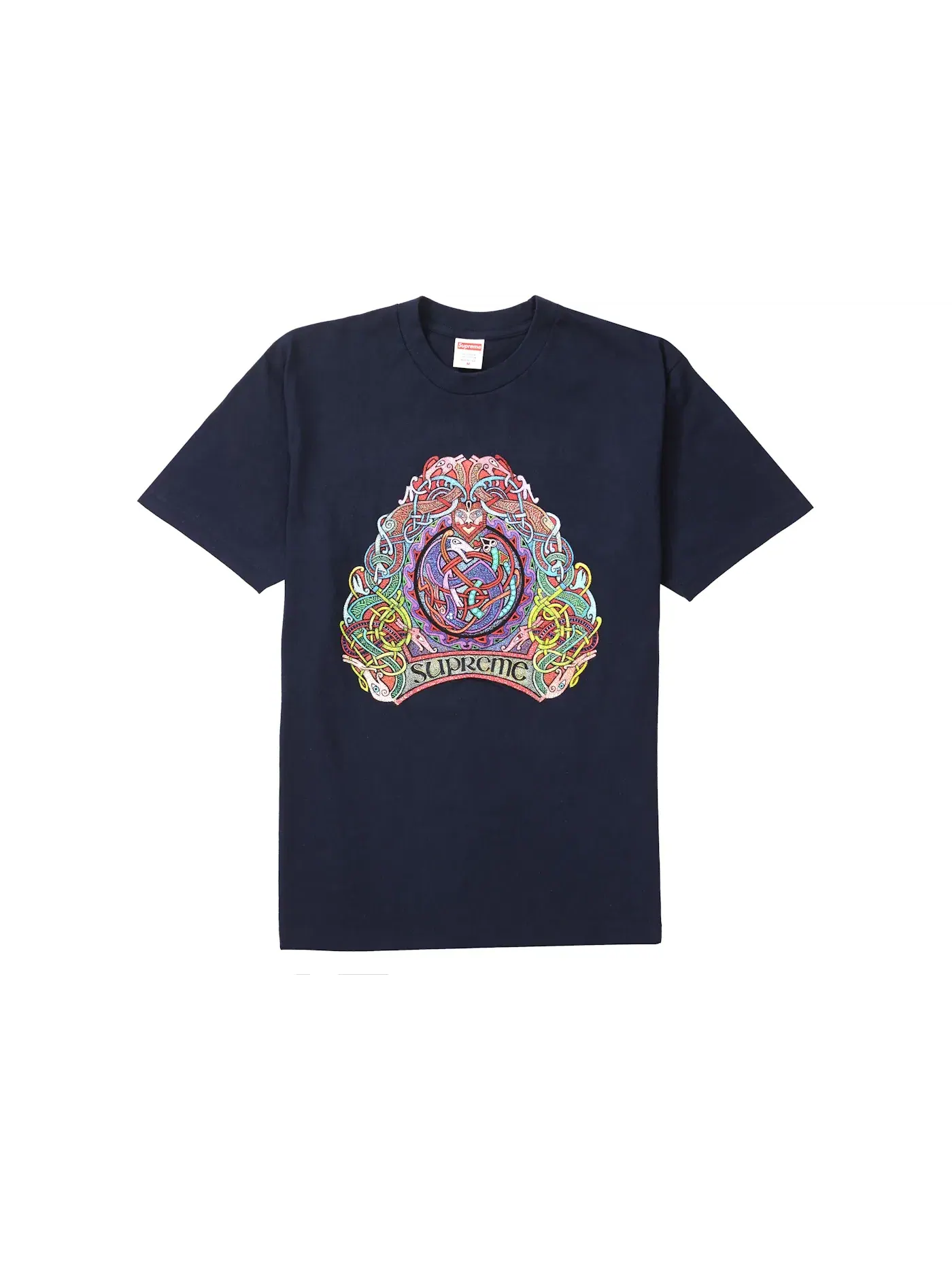 Мужская футболка с принтом Supreme Tee — изображение 1 из 1, темно-синий