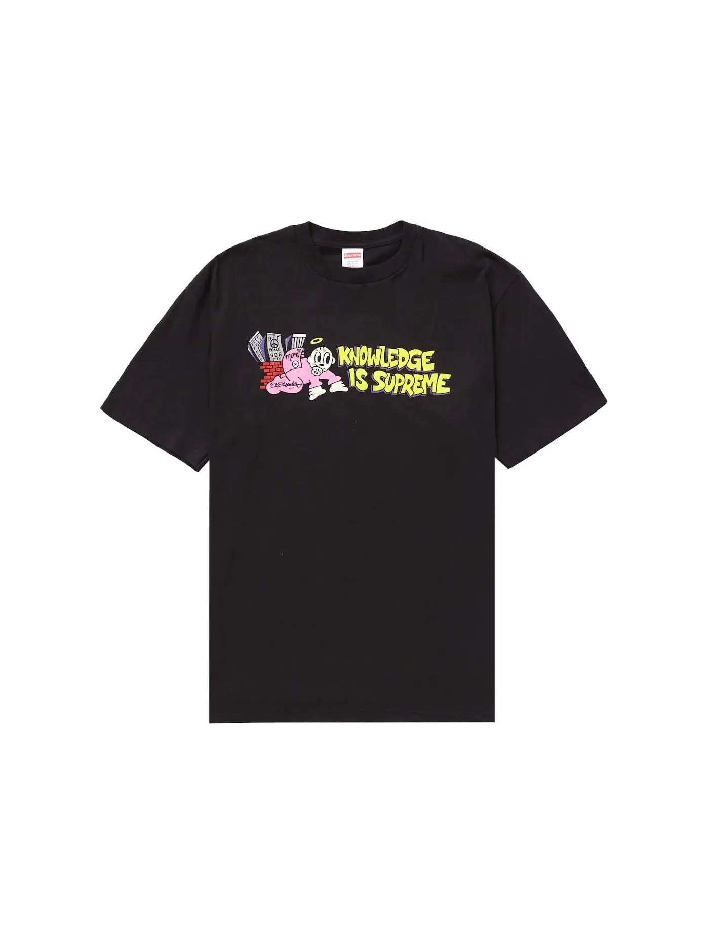Мужская футболка с принтом Supreme Tee Supreme — изображение 1 из 1, черный