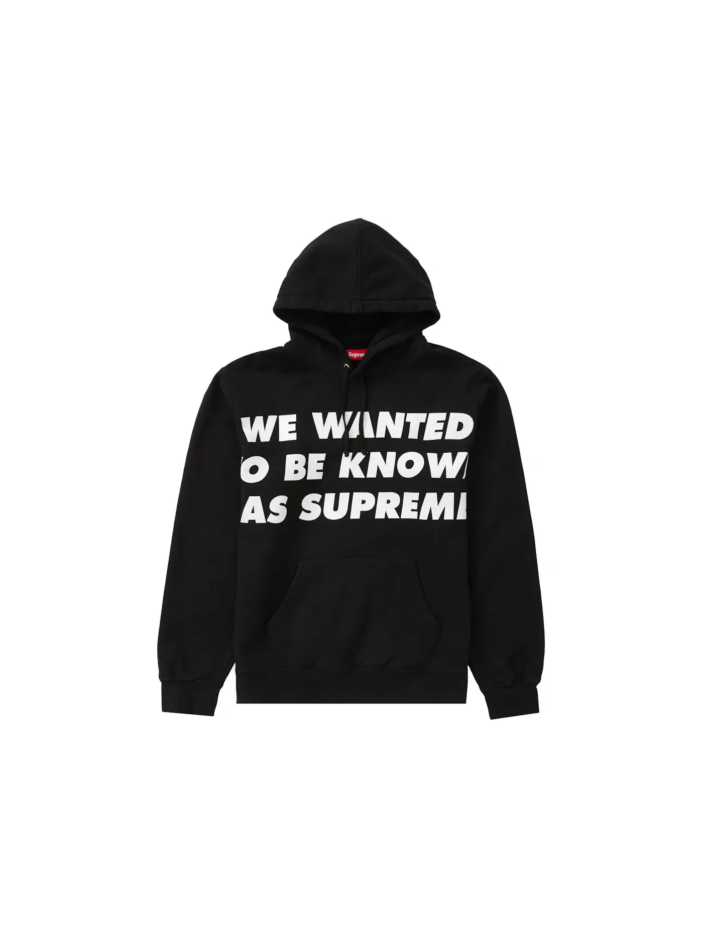 Мужская худи Supreme Hooded Sweatshirt — изображение 1 из 1, черный