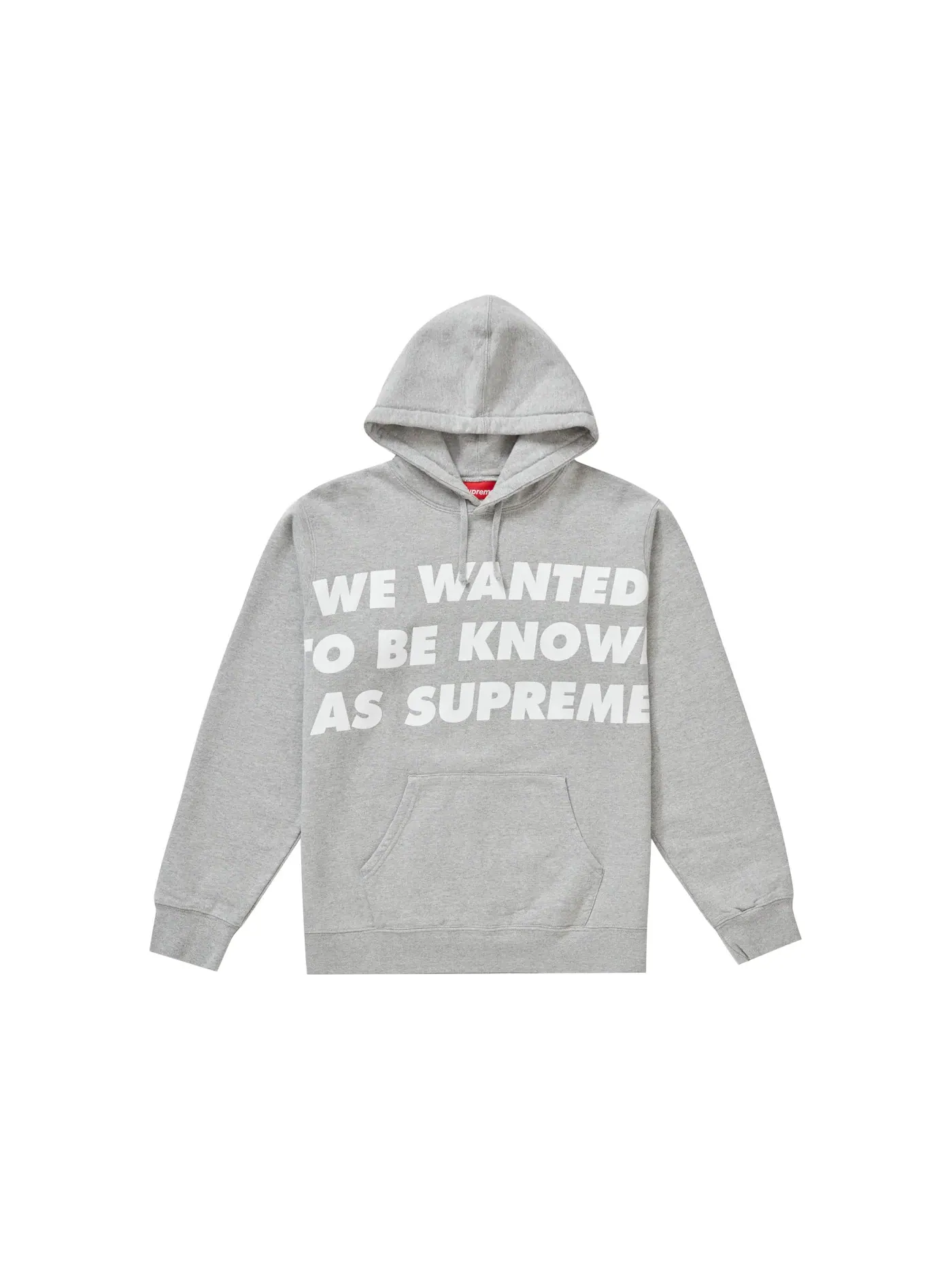 Мужской худи с капюшоном Supreme Hooded Sweatshirt — изображение 1 из 1, серый