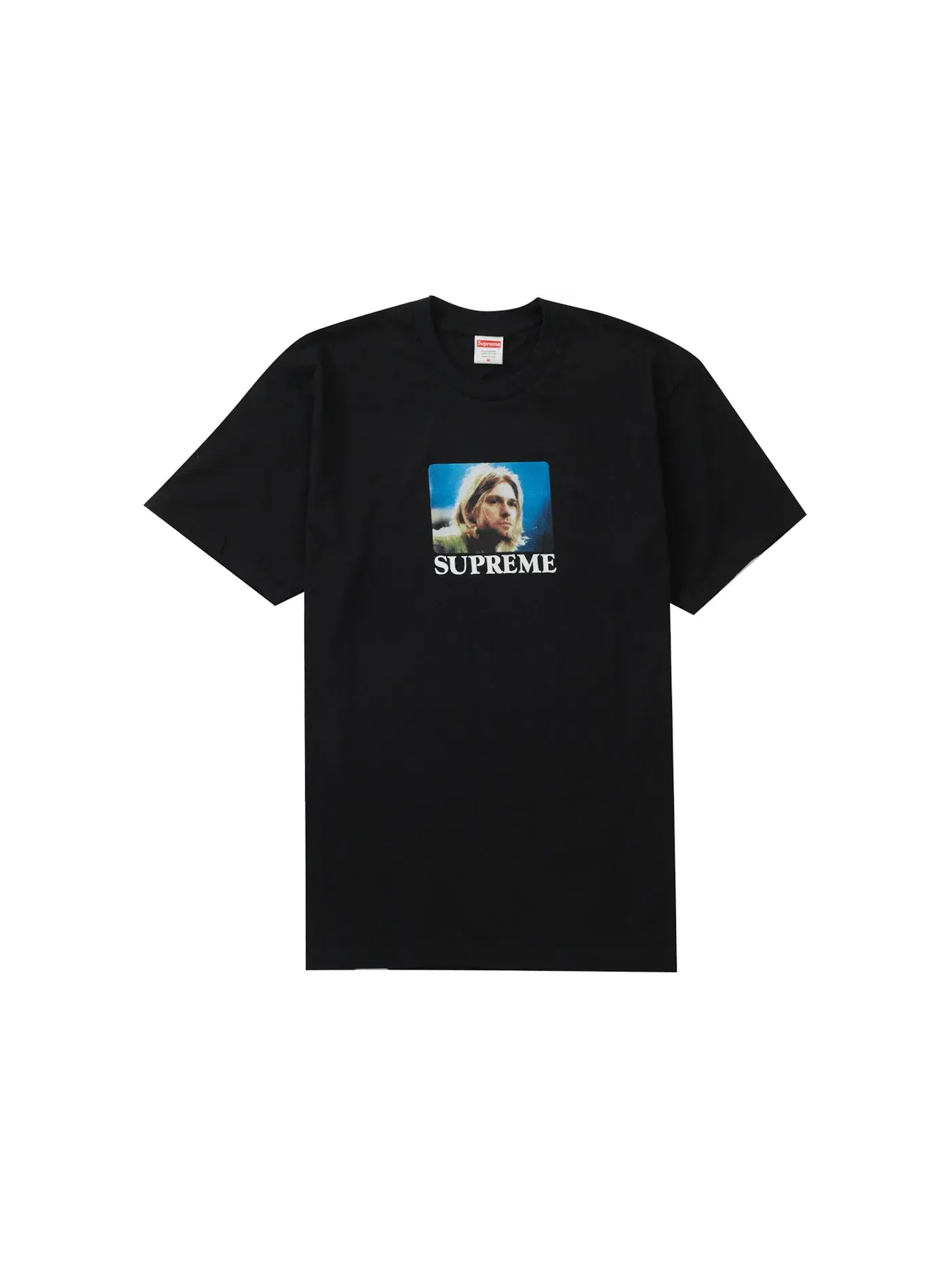 Мужская футболка с принтом Kurt Cobain Tee Supreme — изображение 1 из 1, черный
