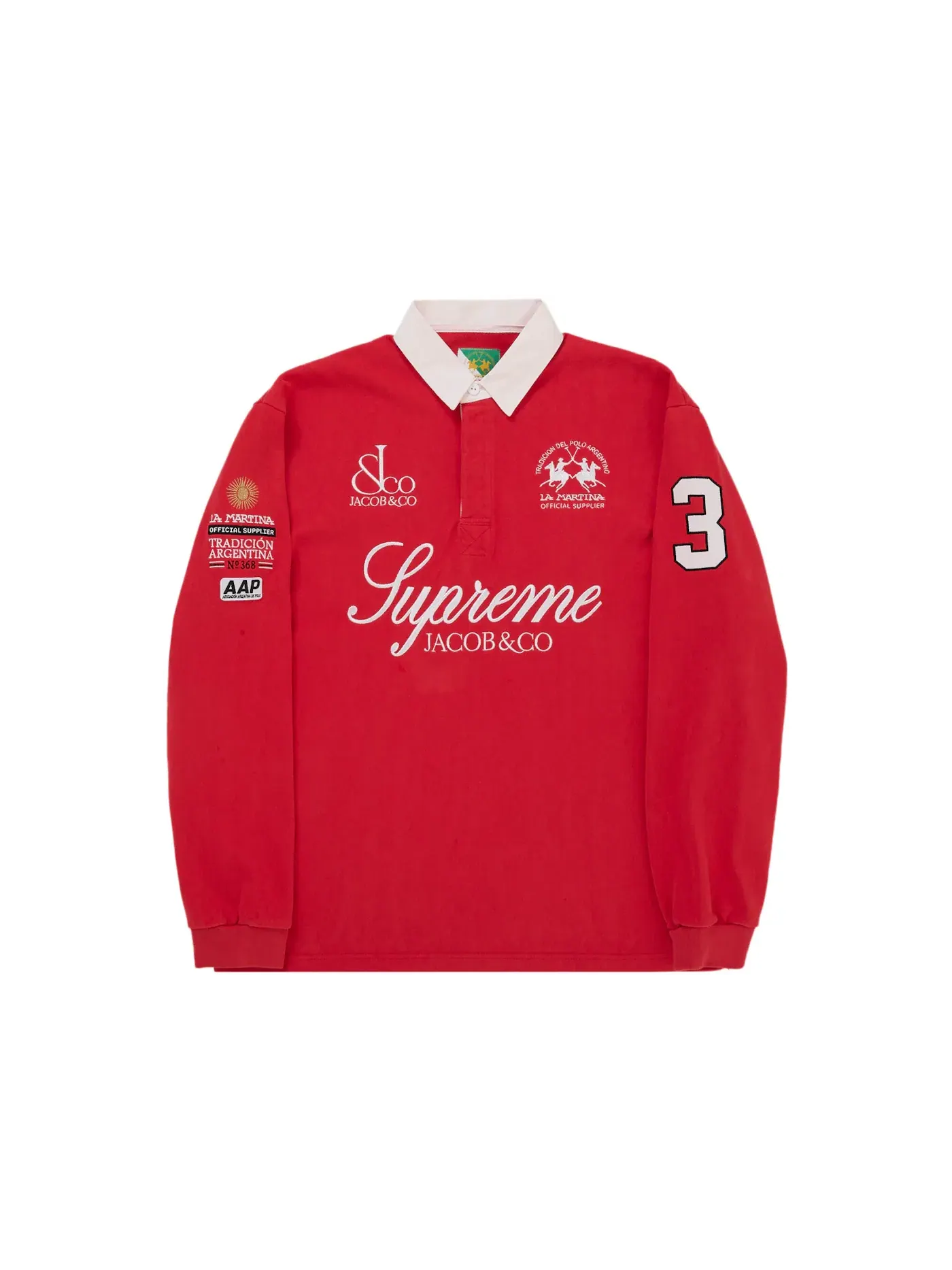 Мужская рубашка-поло с вышивкой Rugby Supreme — изображение 1 из 2, красный