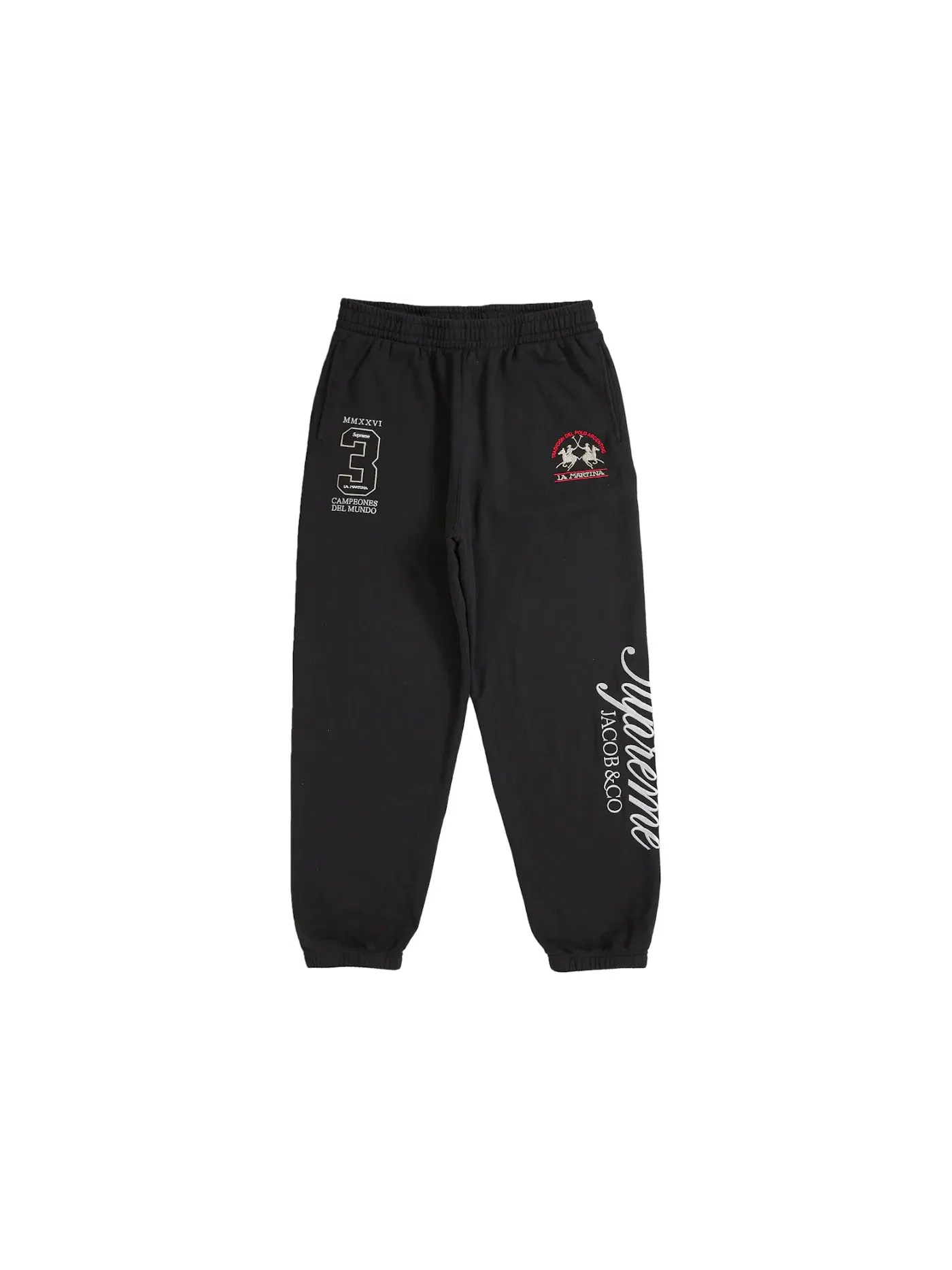 Мужские спортивные штаны с принтом Sweatpant Supreme — изображение 1 из 4, черный
