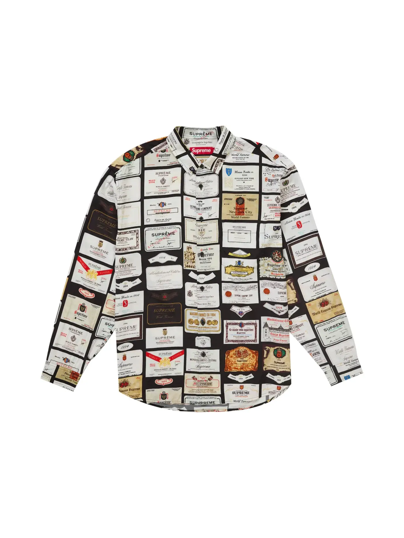 Мужская рубашка с длинным рукавом Supreme Shirt — изображение 1 из 2, черный