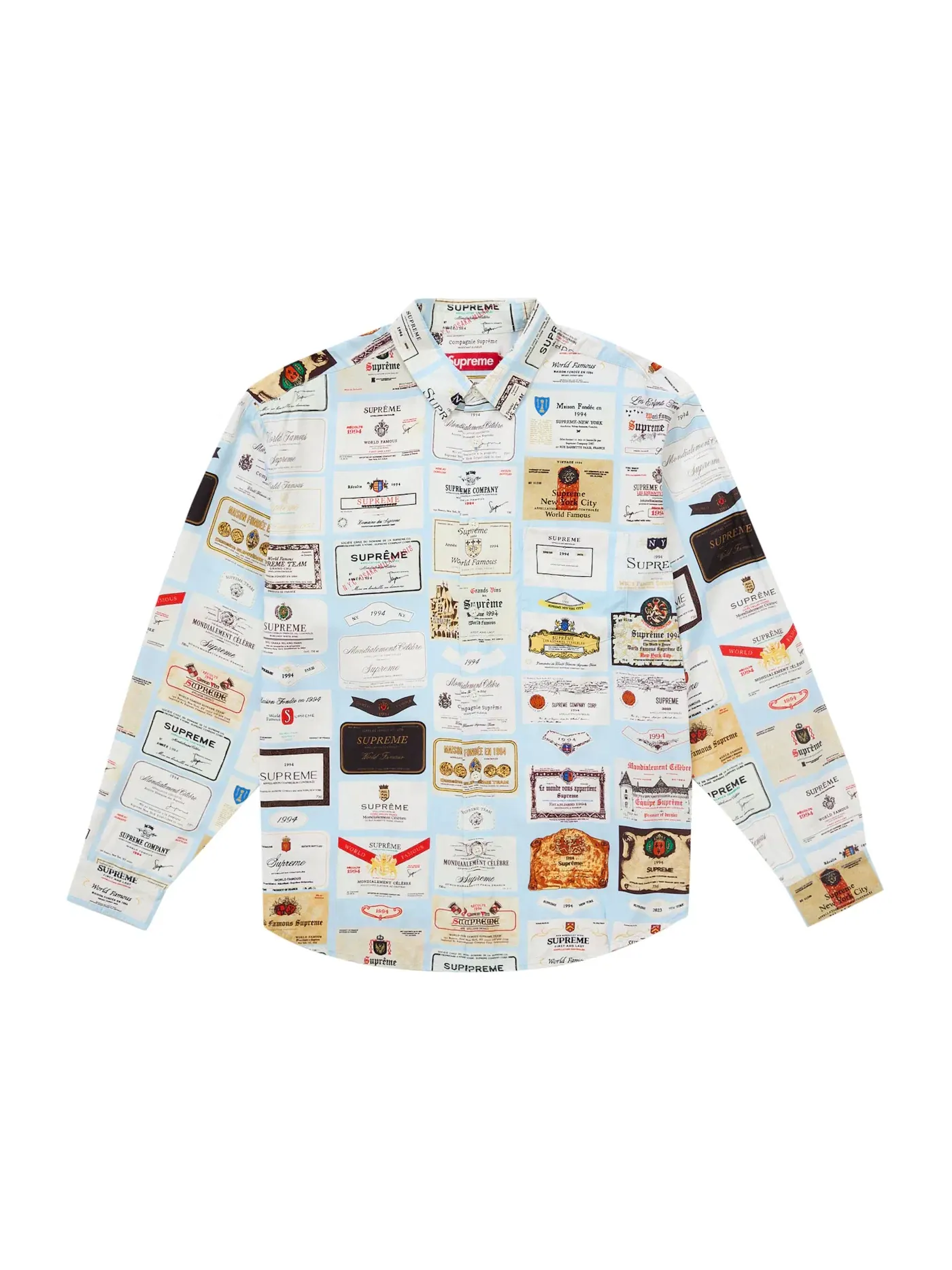 Мужская рубашка Supreme Shirt — изображение 1 из 2, светлый синий
