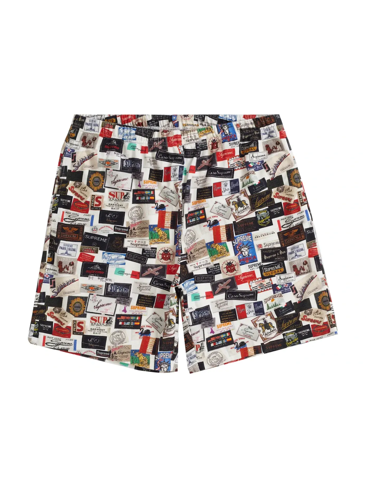 Мужские шорты с принтом Supreme Short — изображение 1 из 2, белый
