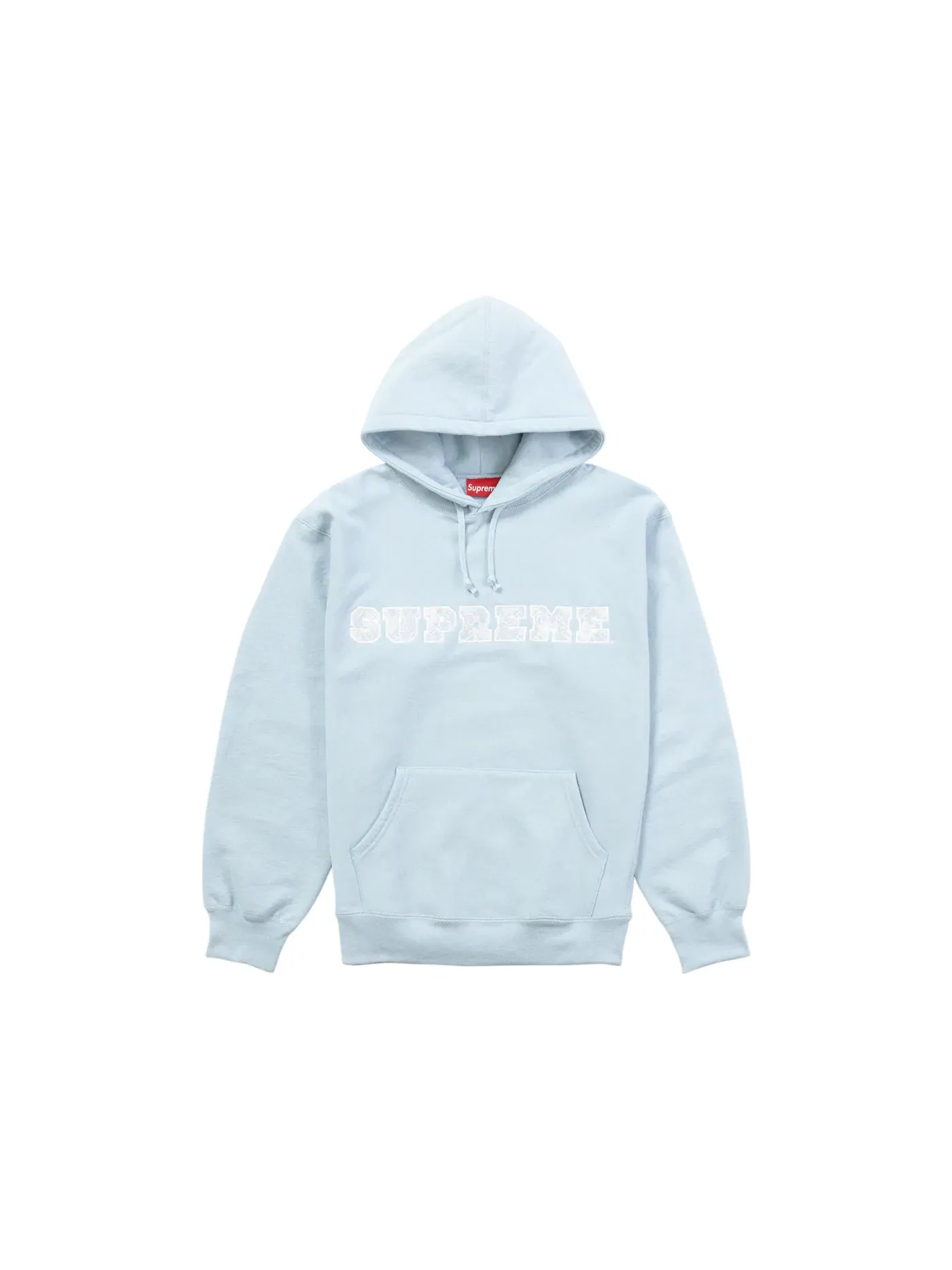 Мужское худи с капюшоном Supreme Sweatshirt — изображение 1 из 1, светлый синий