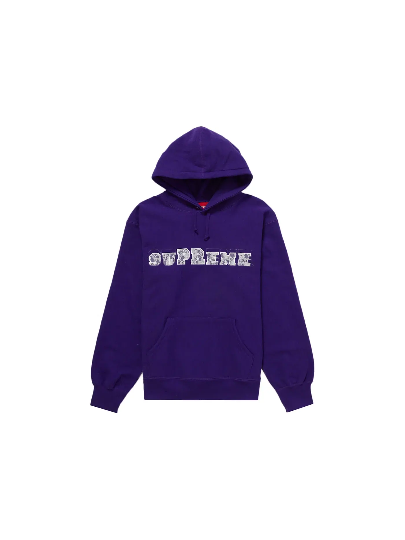 Мужской свитшот с капюшоном Supreme Lace Hooded — изображение 1 из 1, фиолетовый