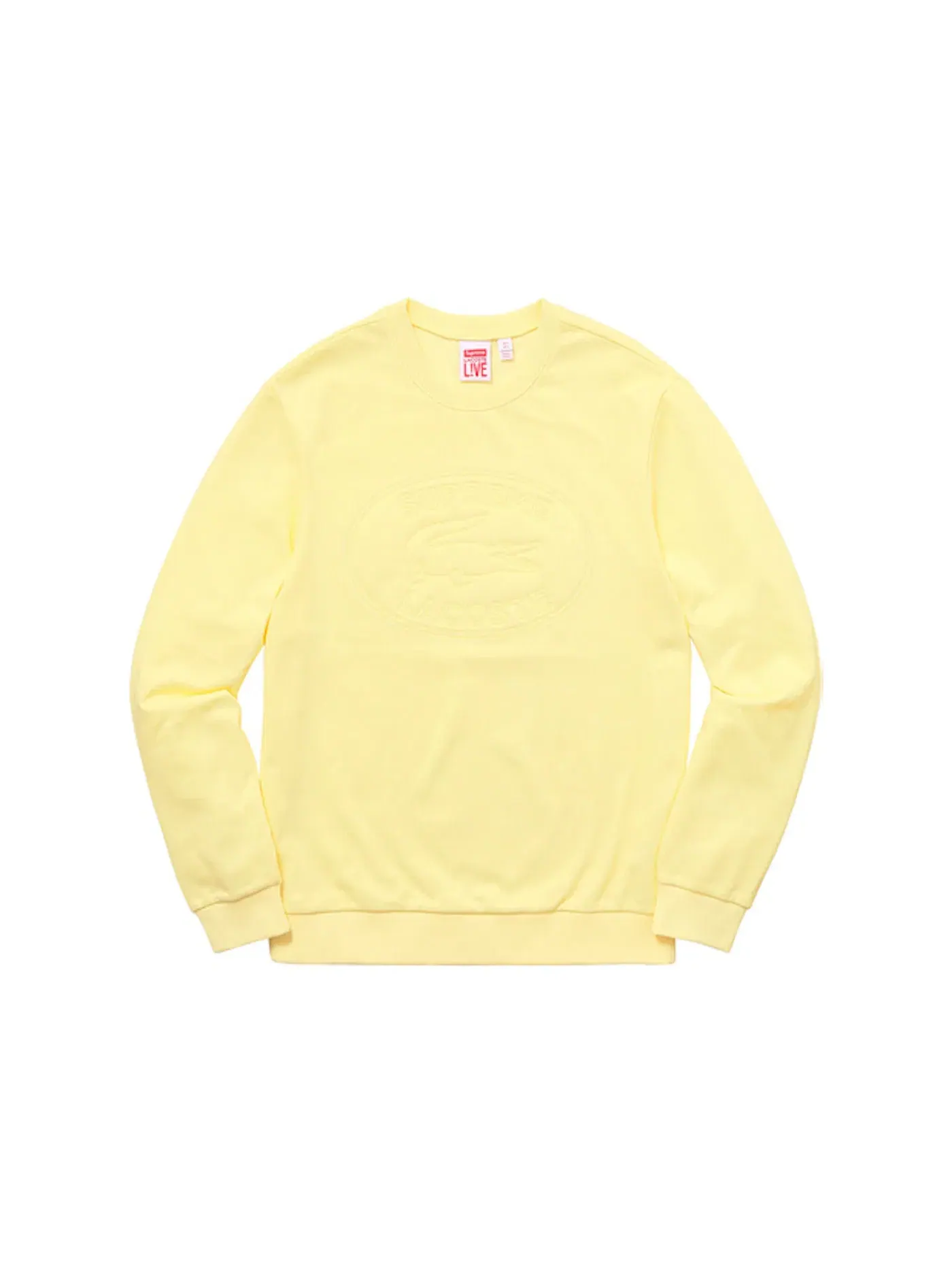 Мужской свитшот из пике Supreme Crewneck — изображение 1 из 1, светлый желтый