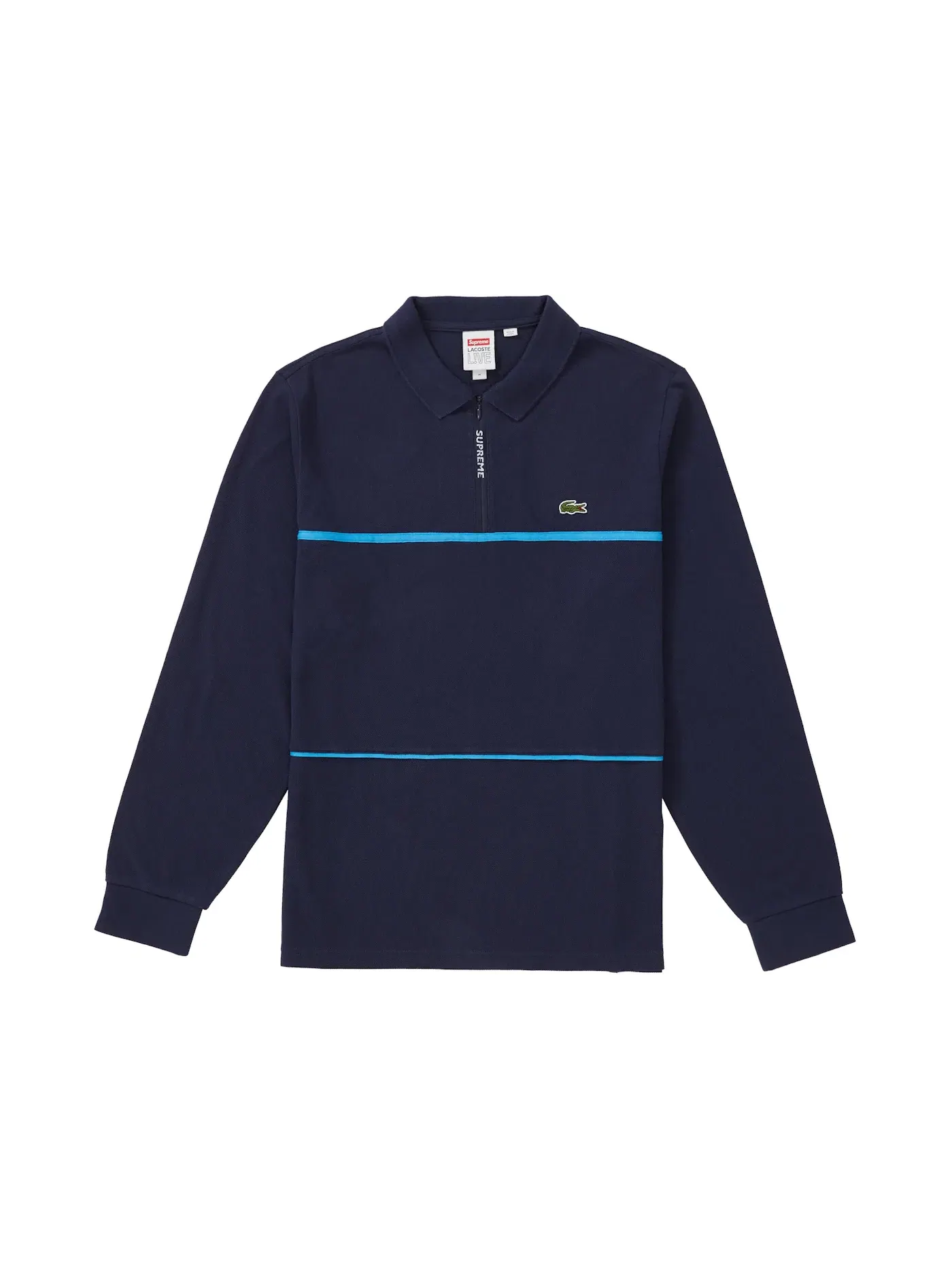 Мужская рубашка-поло с длинным рукавом Supreme L/S Polo — изображение 1 из 1, темно-синий