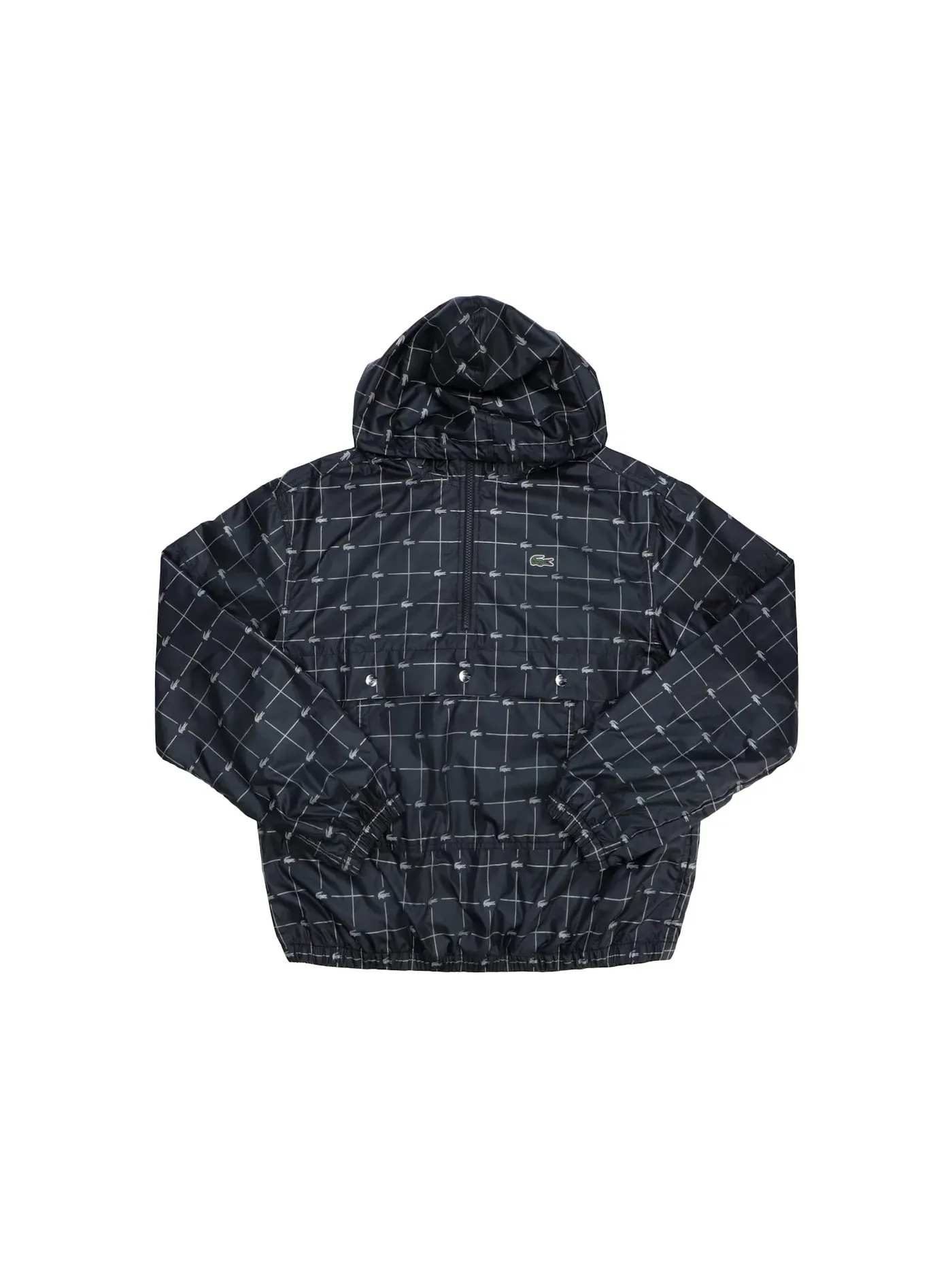Мужской анорак с рефлективным принтом Supreme LACOSTE — изображение 1 из 2, черный