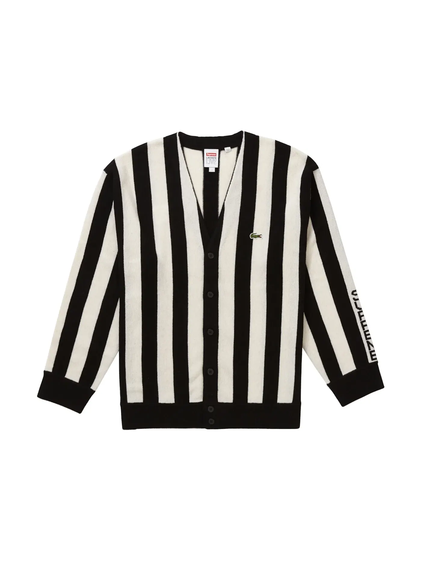 Мужской кардиган в полоску Cardigan Supreme — изображение 1 из 1, черный
