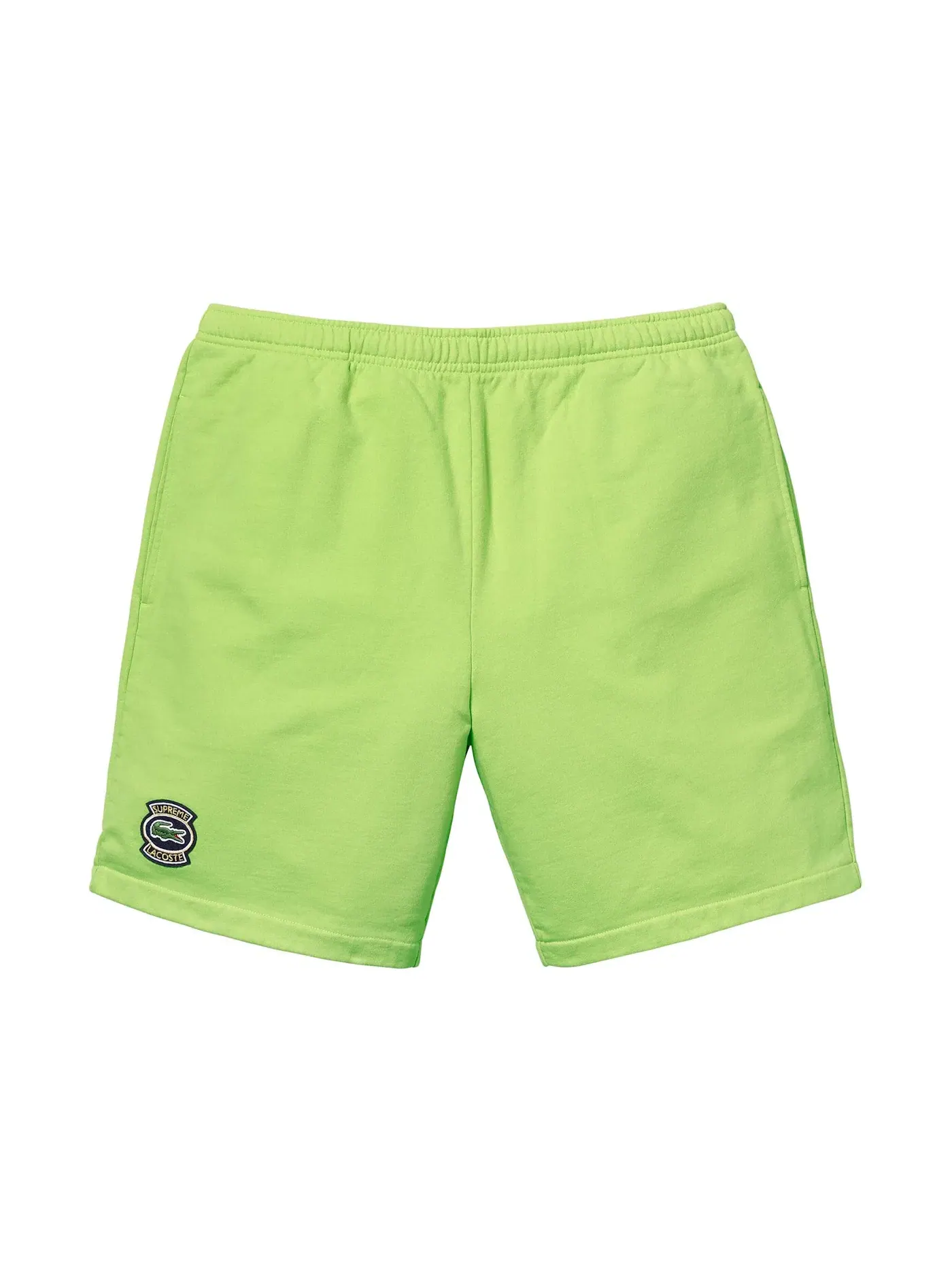 Мужские шорты зеленые Supreme LACOSTE Sweatshort — изображение 1 из 2, зеленый