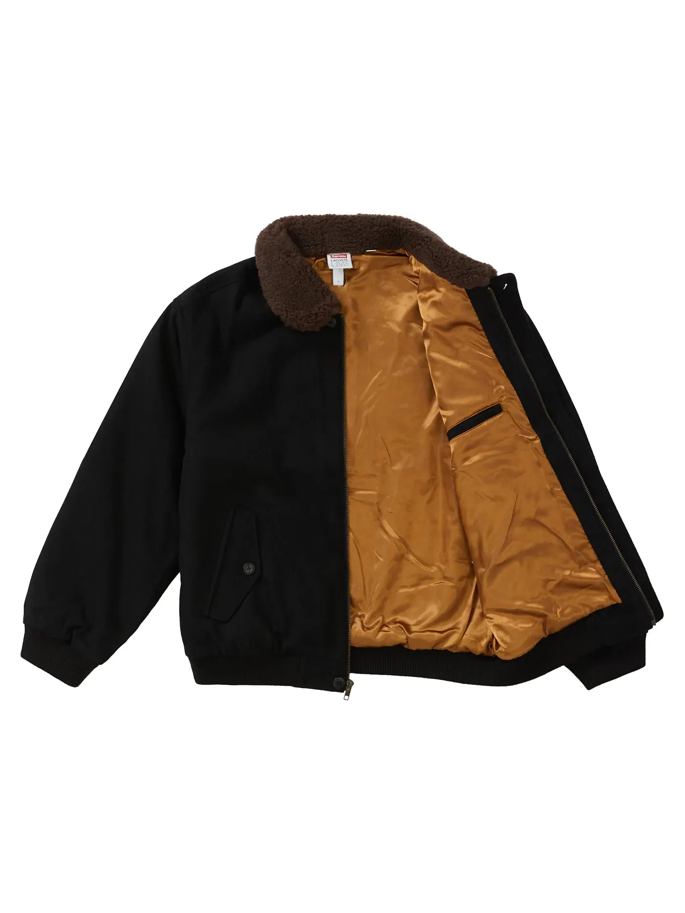 Мужская куртка-бомбер шерстяная Bomber Jacket Supreme — изображение 2 из 3, черный