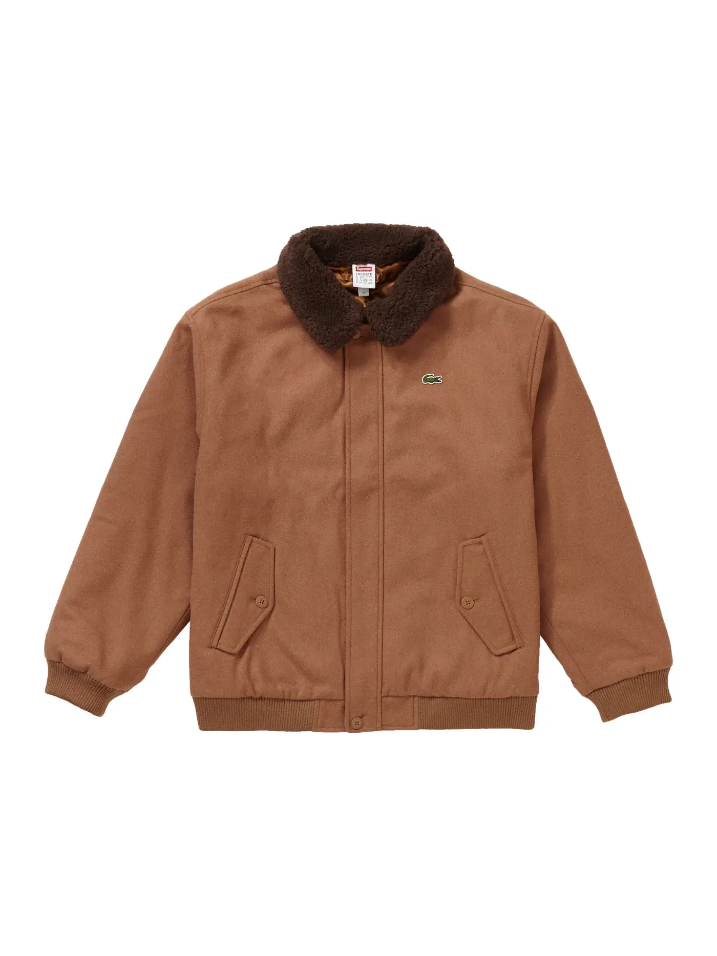 Мужская куртка-бомбер из шерсти Bomber Jacket Supreme — изображение 1 из 3, бежевый