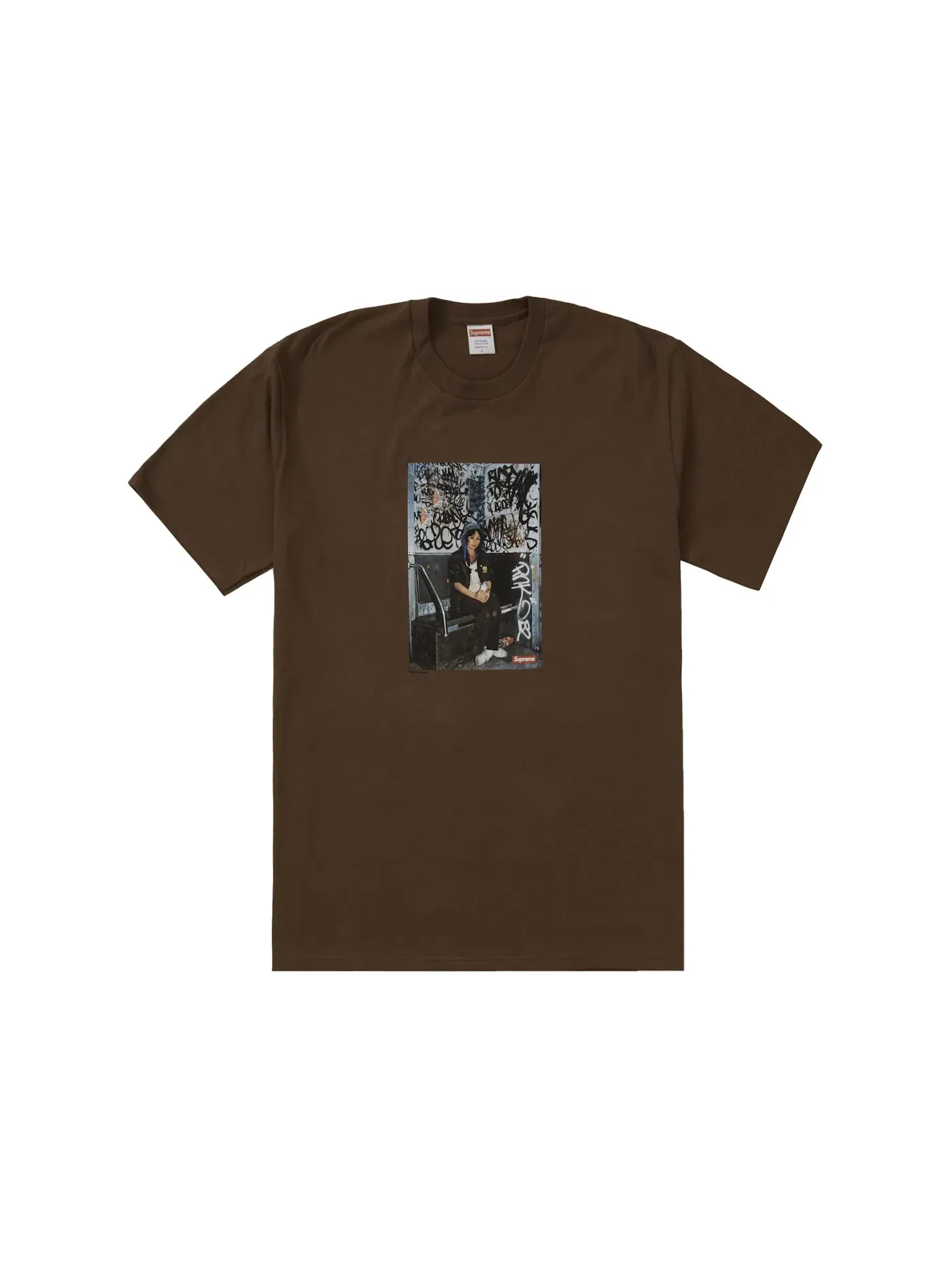 Мужская футболка с принтом Supreme Tee — изображение 1 из 1, коричневый