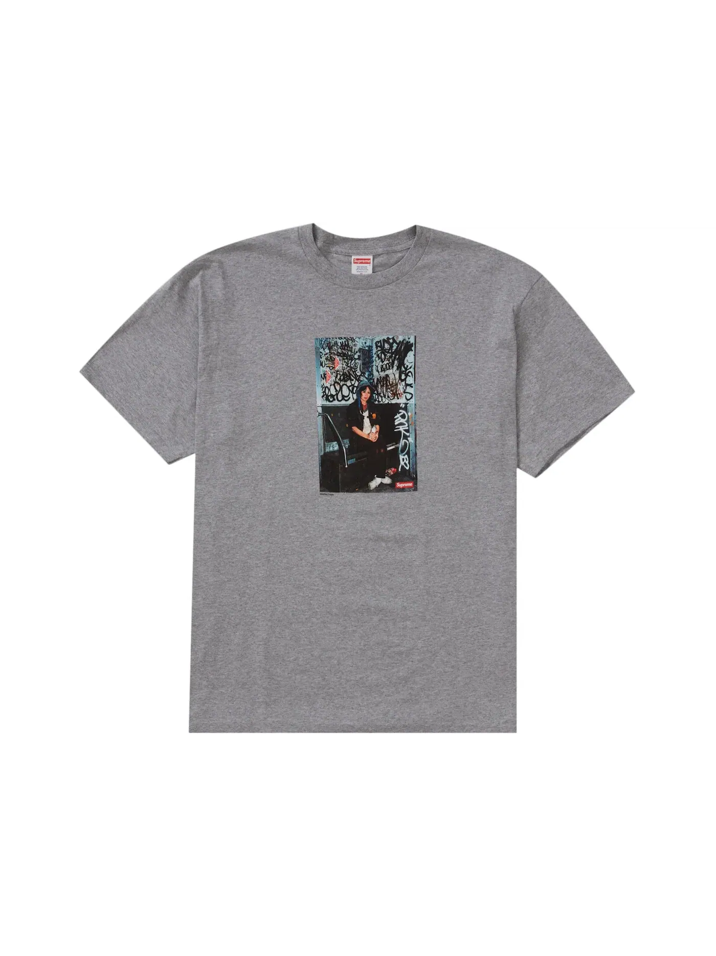 Мужская футболка с принтом Supreme Tee — изображение 1 из 1, серый