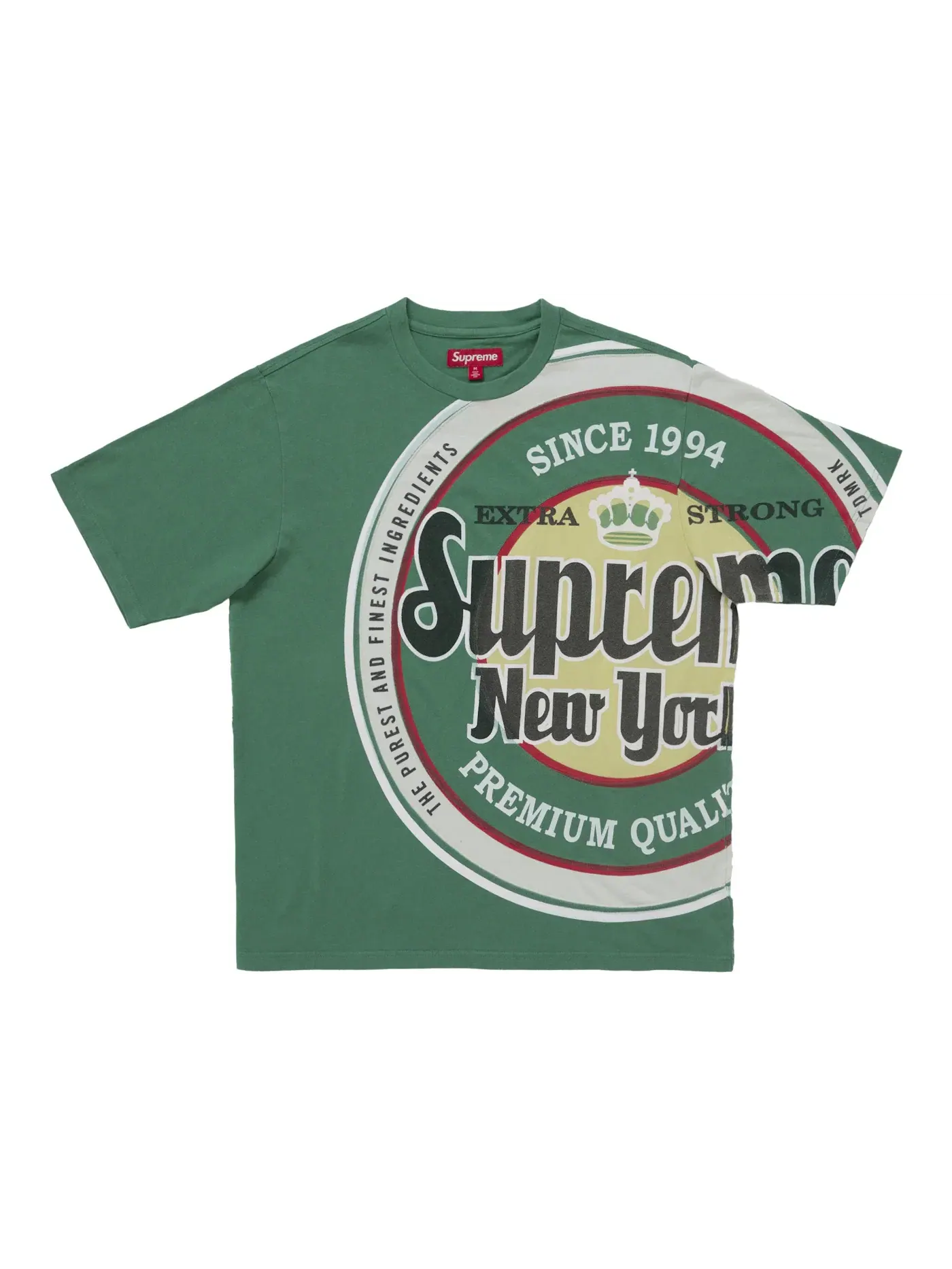 Мужская футболка с принтом Supreme Lager S/S Top — изображение 1 из 2, зеленый