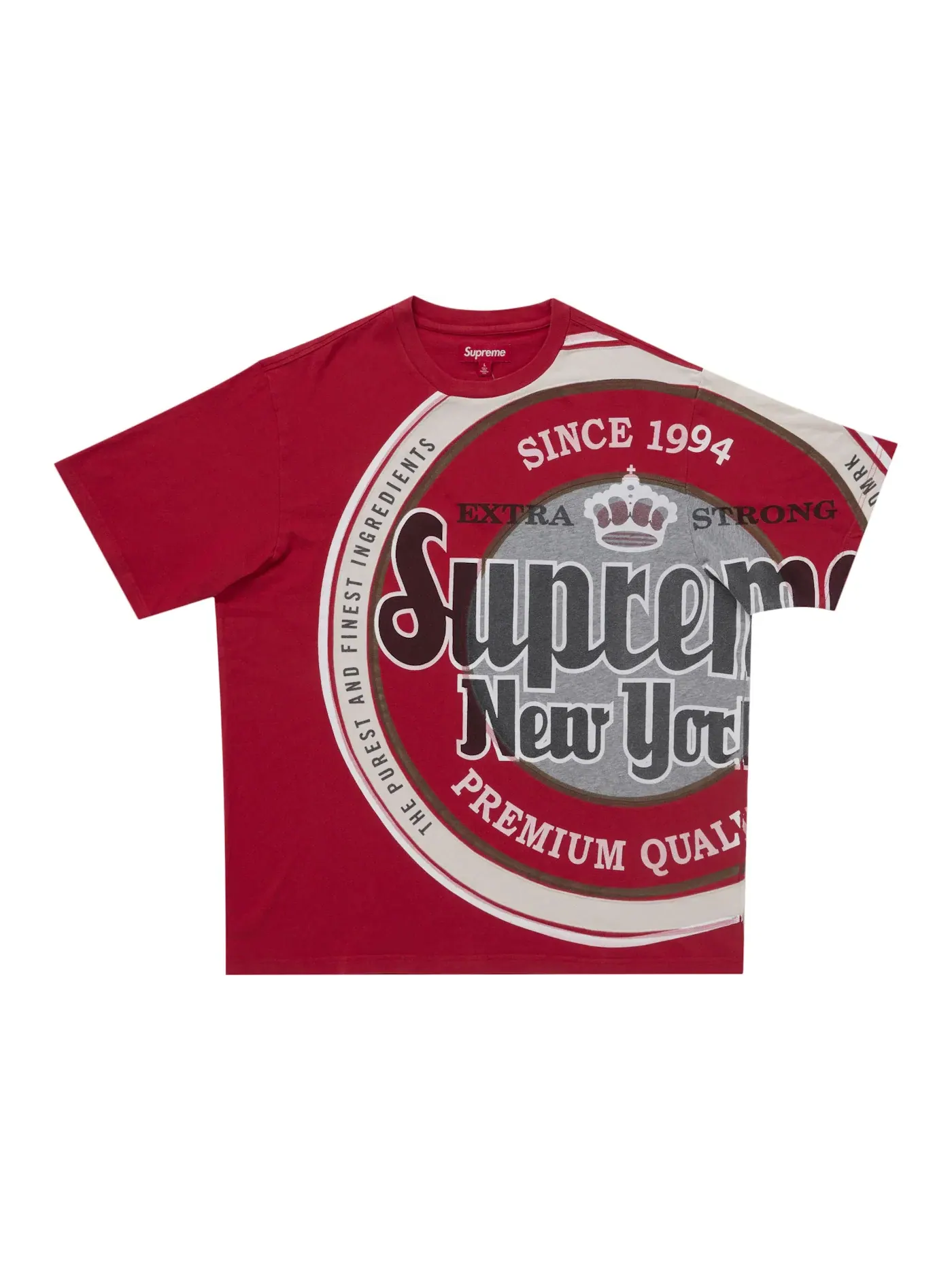 Мужская футболка с принтом Supreme Lager S/S Top — изображение 1 из 2, красный