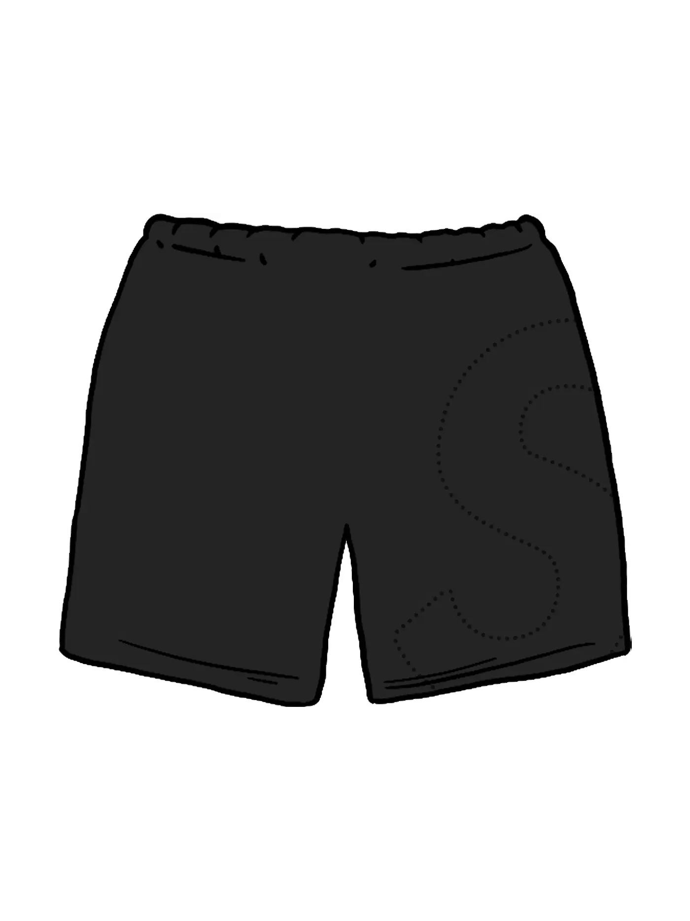Мужские шорты с лазерной резкой Supreme Sweatshort — изображение 1 из 1, черный