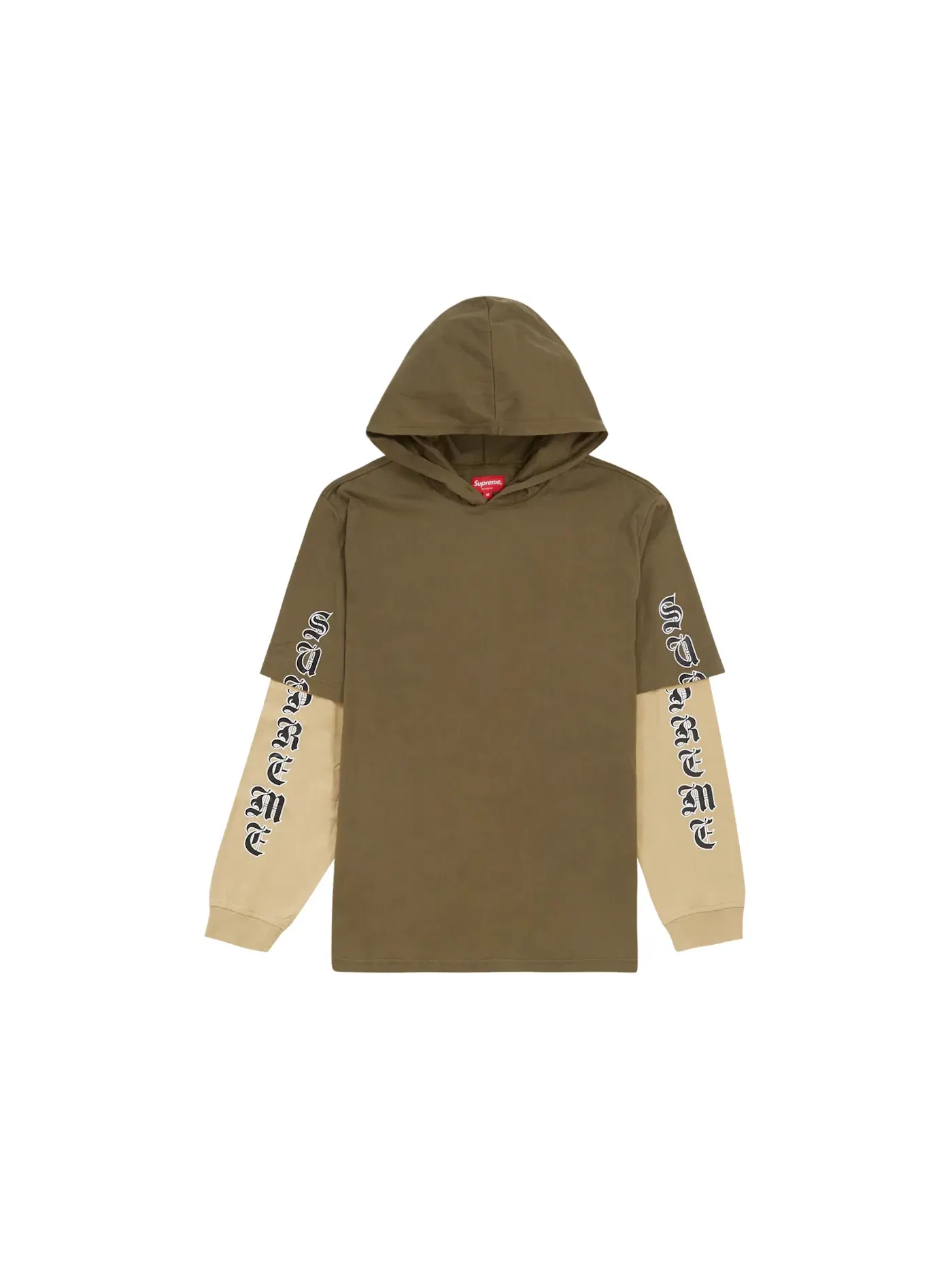 Мужской свитшот с капюшоном Supreme Top — изображение 1 из 1, оливковый