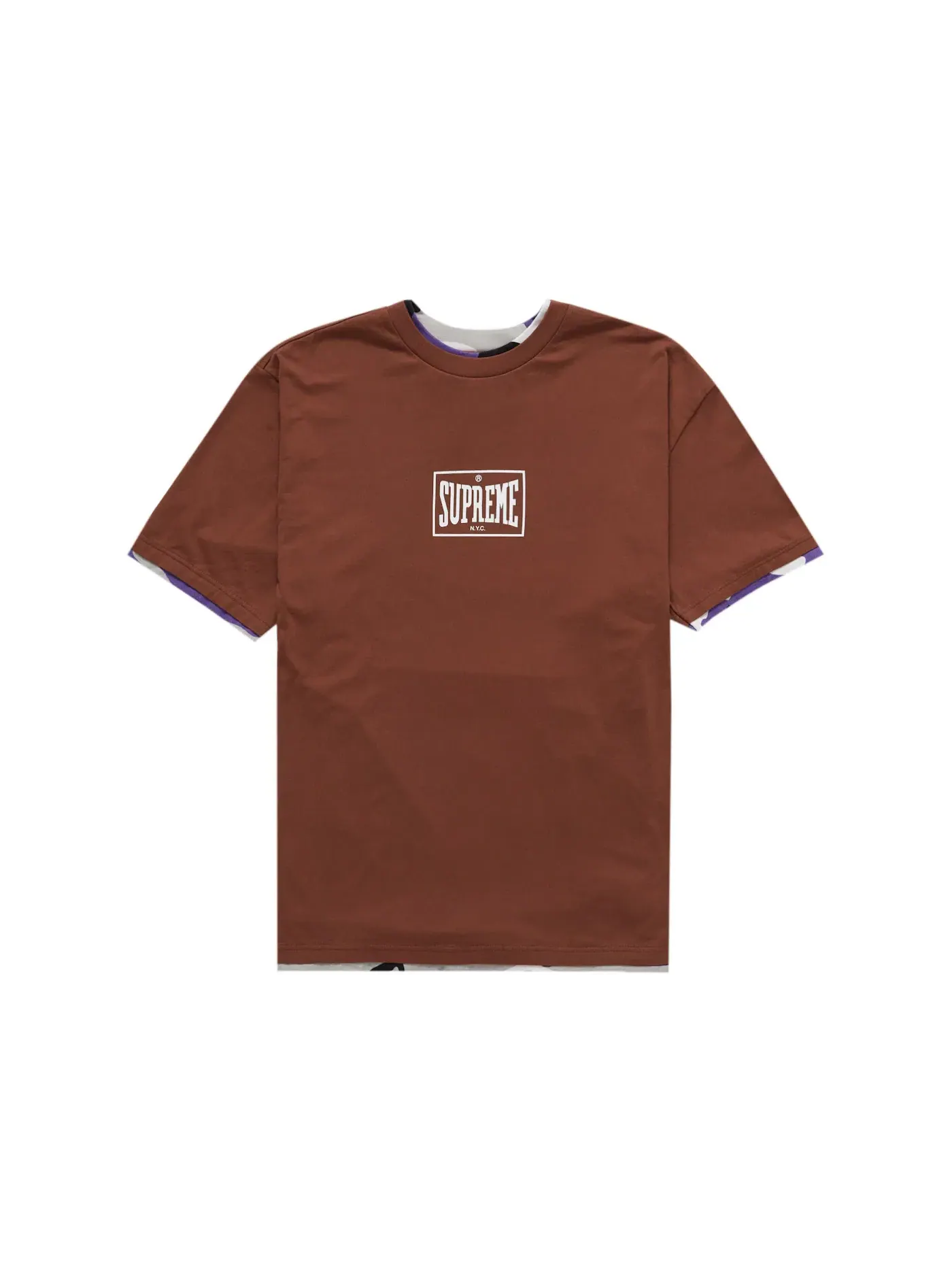 Мужская футболка Supreme Layered S/S Top — изображение 1 из 1, коричневый