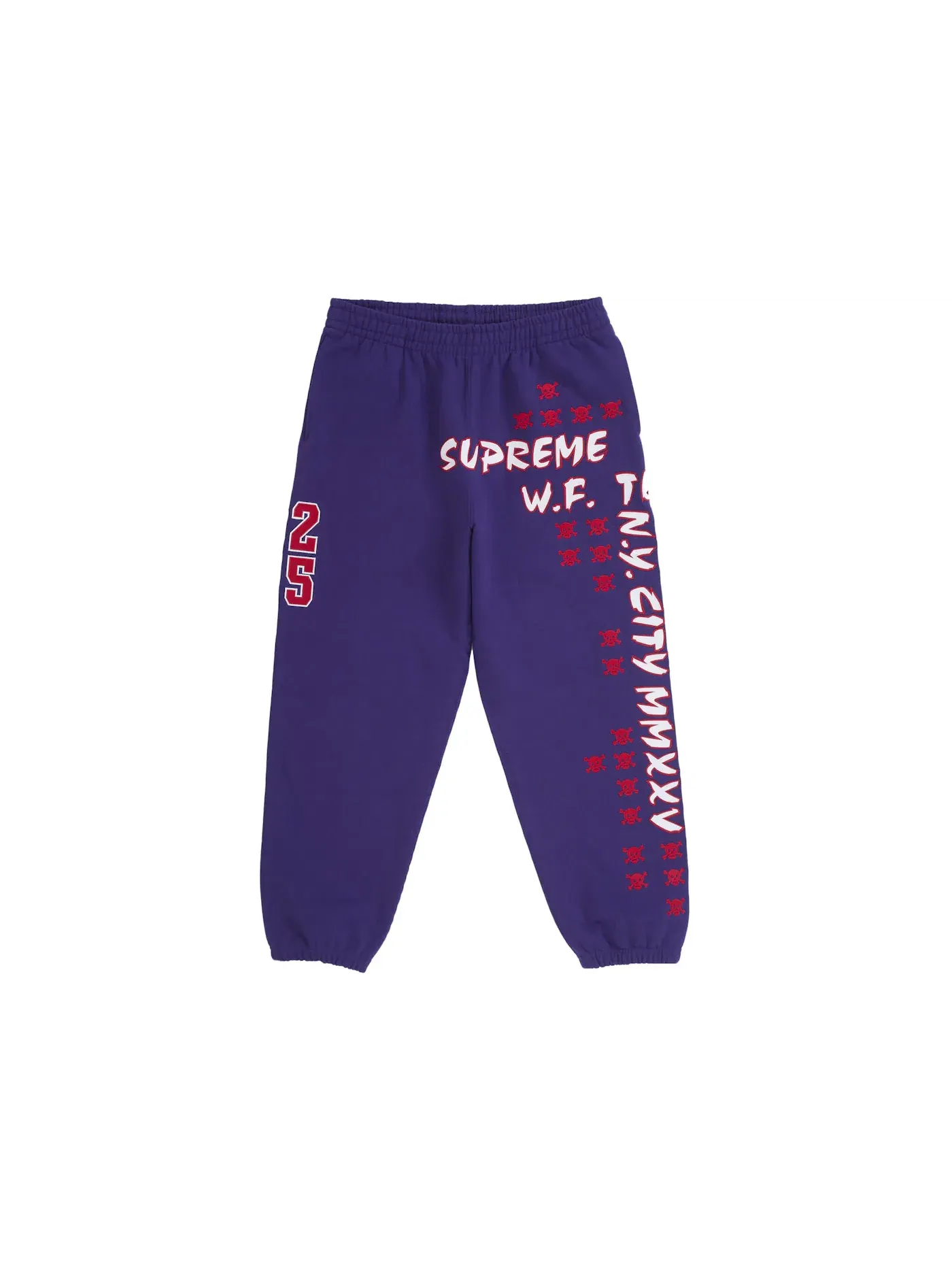Мужские спортивные штаны с принтом Sweatpant Supreme — изображение 1 из 1, фиолетовый