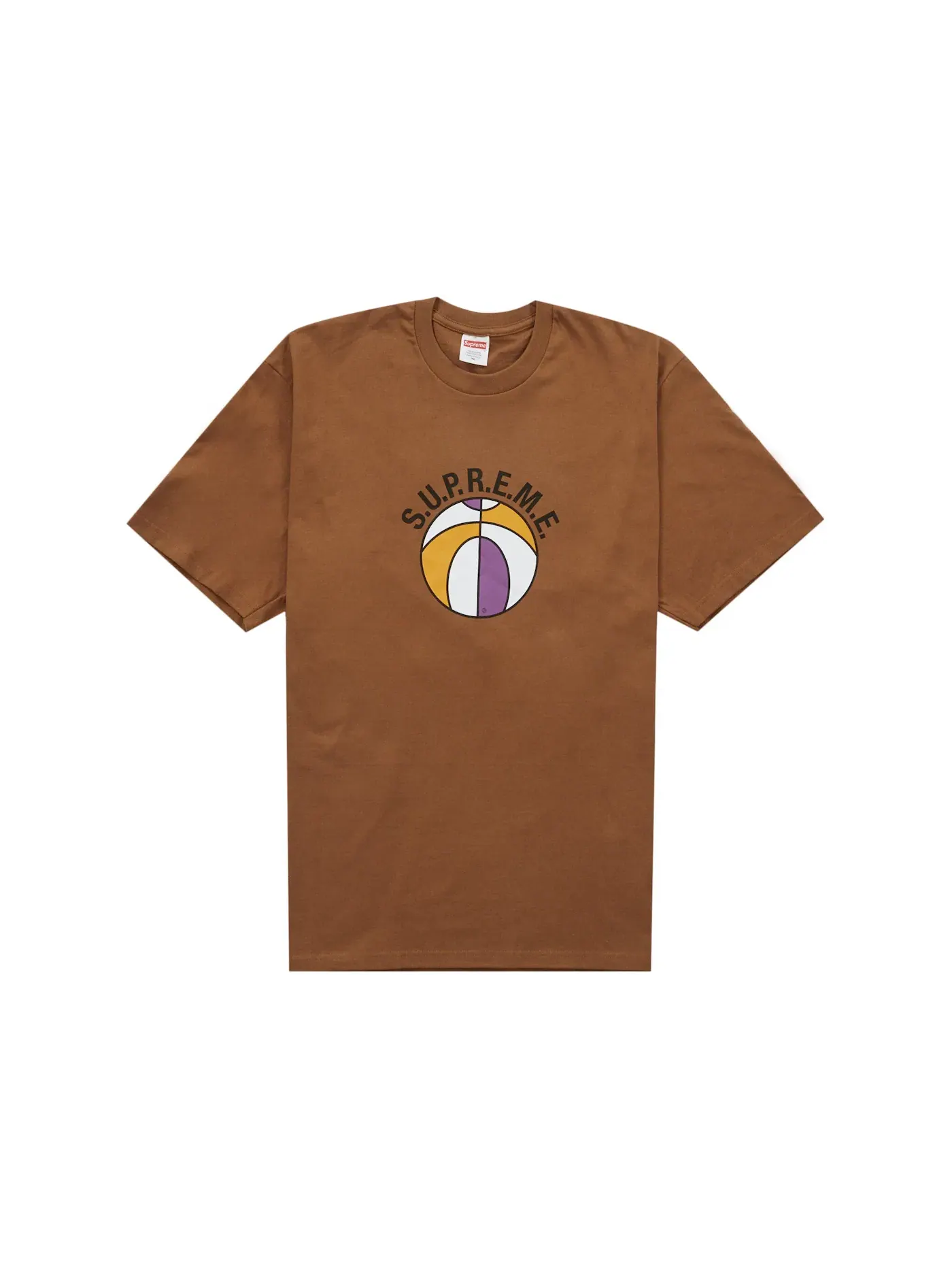 Мужская футболка с принтом Supreme League Tee Supreme — изображение 1 из 1, коричневый