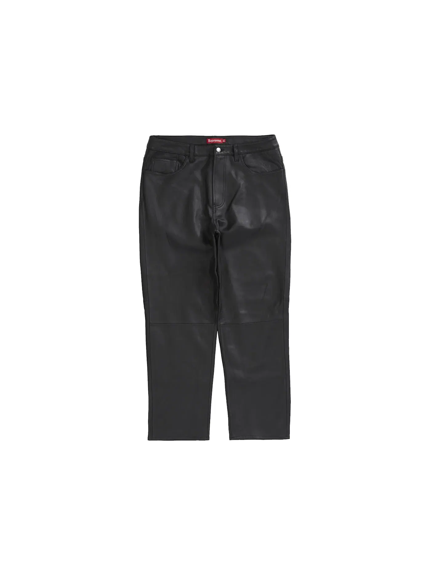 Мужские джинсы из кожи с пятью карманами Supreme Jean — изображение 1 из 2, черный
