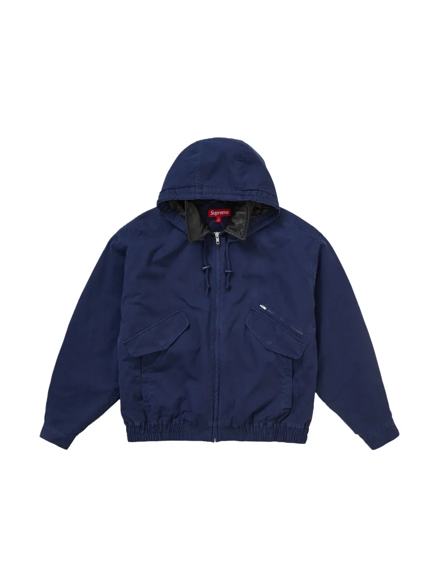 Мужская куртка-утилити с кожаным воротником Supreme FW24 — изображение 3 из 3, темно-синий
