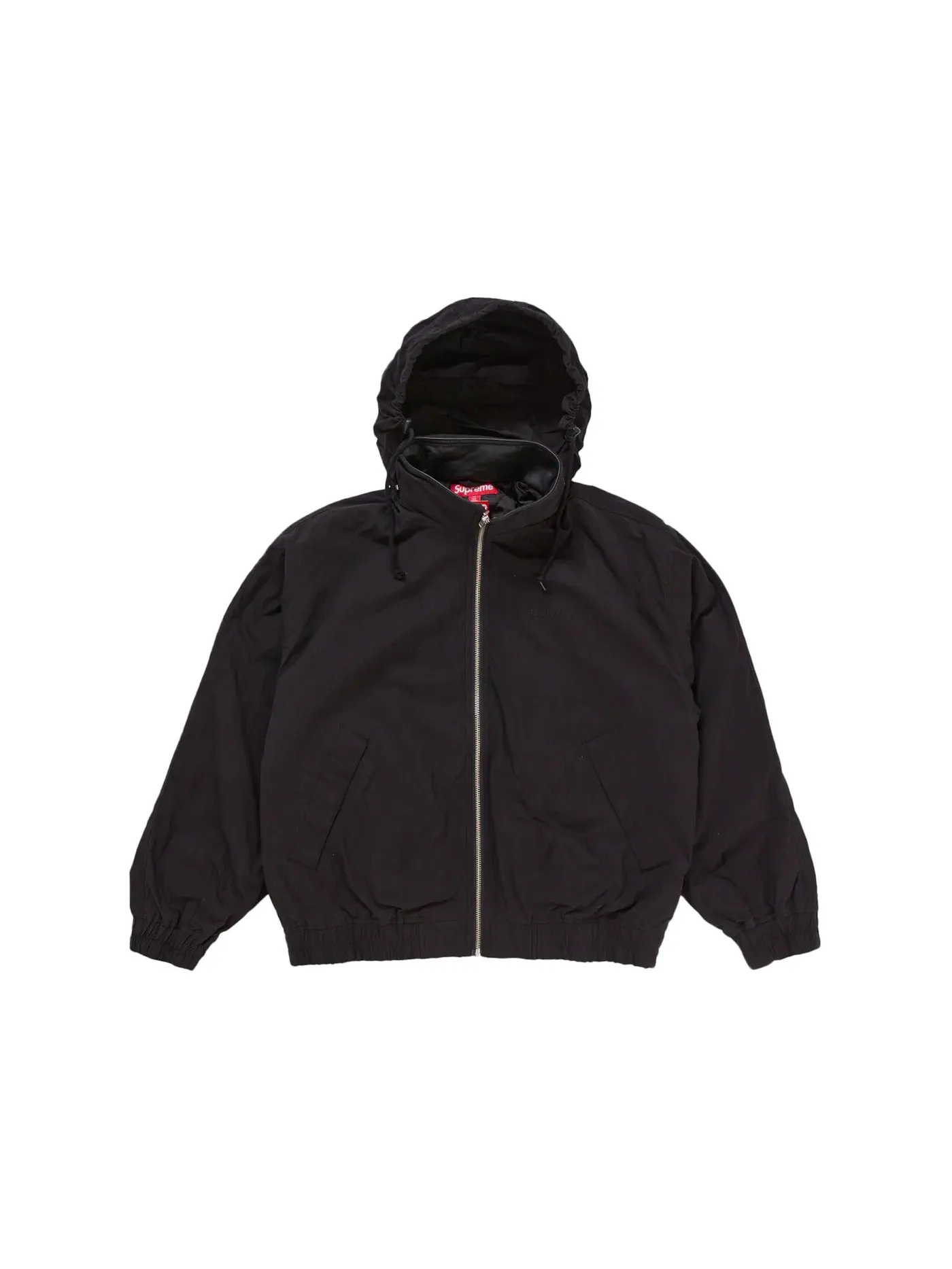 Мужская куртка с кожаным воротником Supreme Jacket (SS25) — изображение 2 из 3, черный