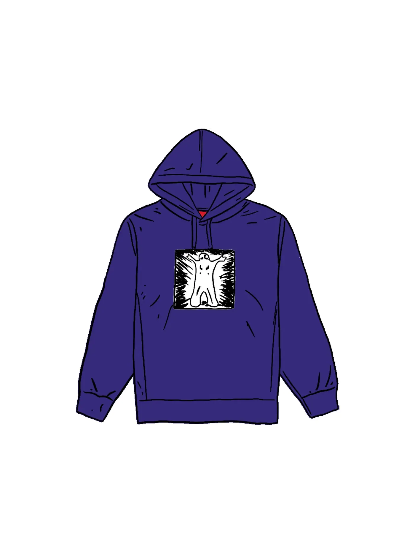 Мужской худи Supreme Hooded Sweatshirt, Dark Royal — изображение 1 из 1
