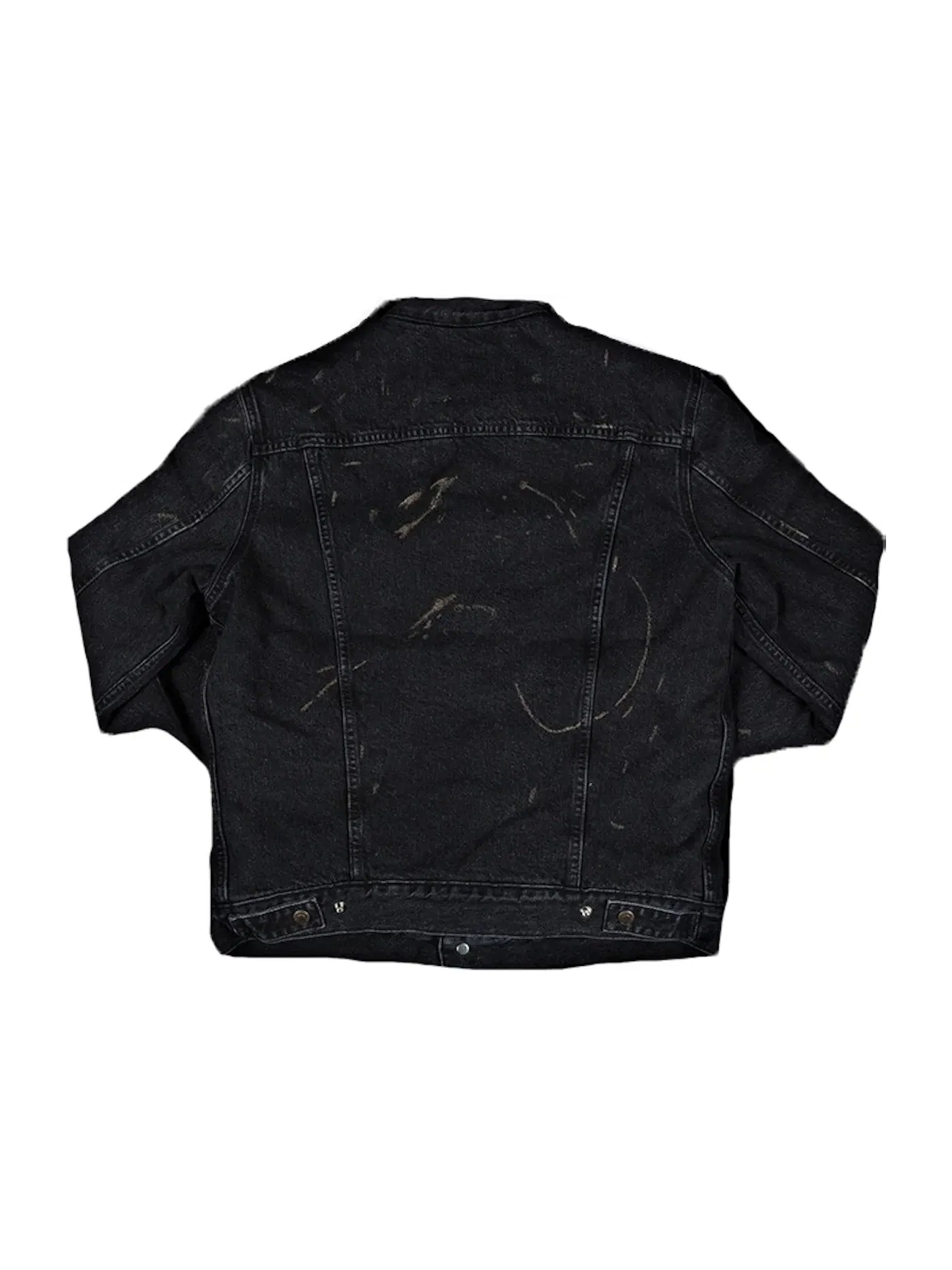 Мужская куртка-бомбер с длинным рукавом Supreme Levis Bleached Sherpa Trucker Jacket — изображение 2 из 2, черный